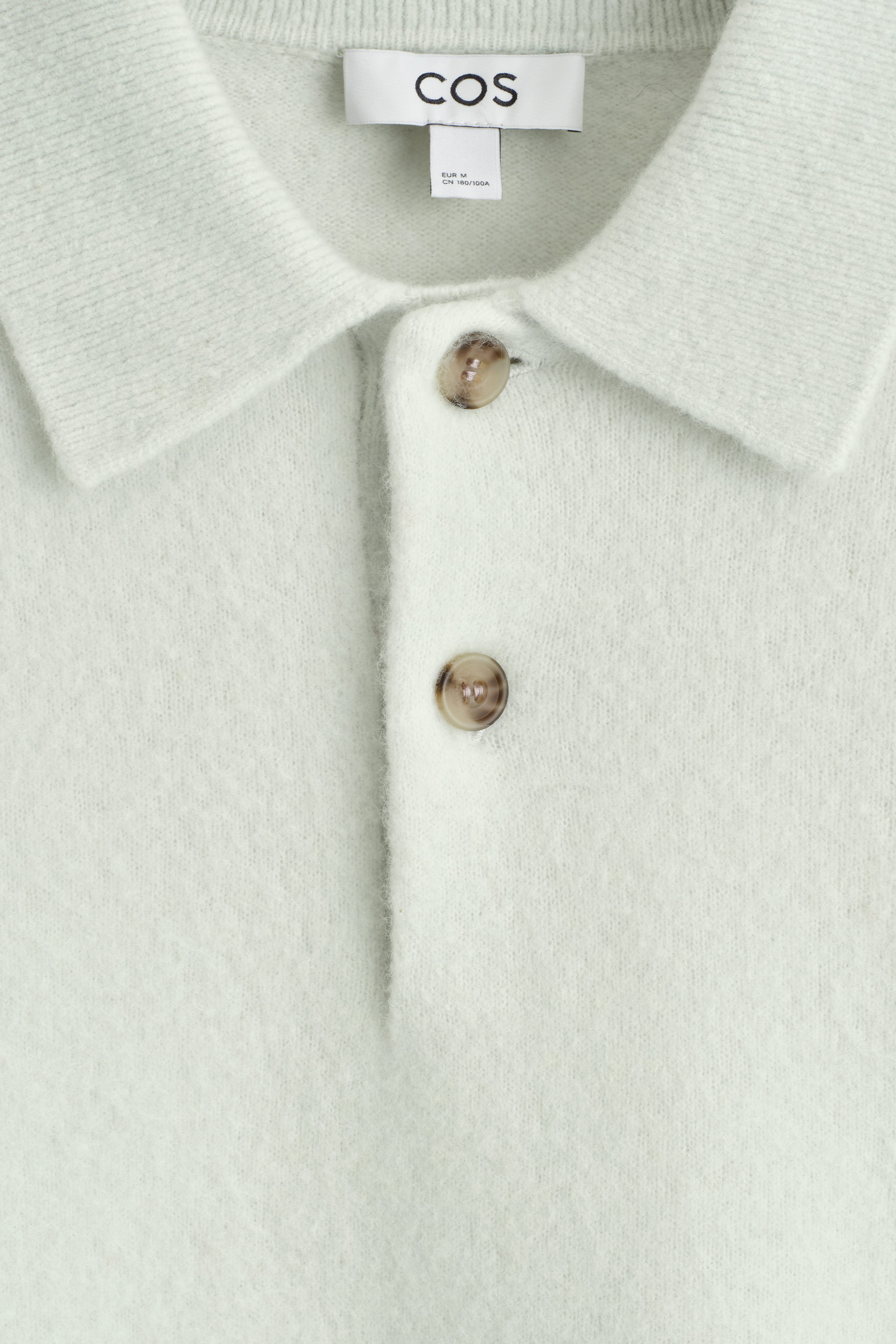 BRUSHED-WOOL POLO SHIRT - ICE BLUE