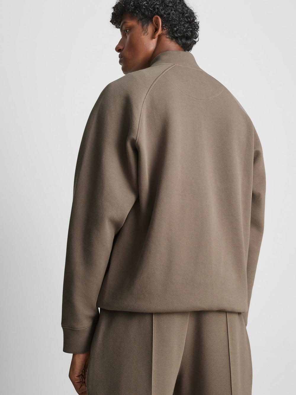 The Edit Zip-Through Sweatshirt - Stone