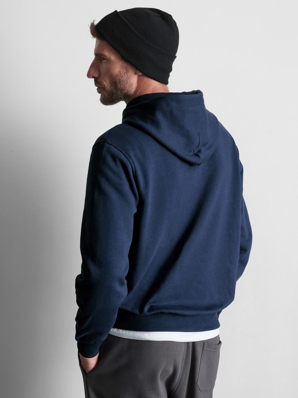 Cotton-Blend East Wood Hoodie - Navy