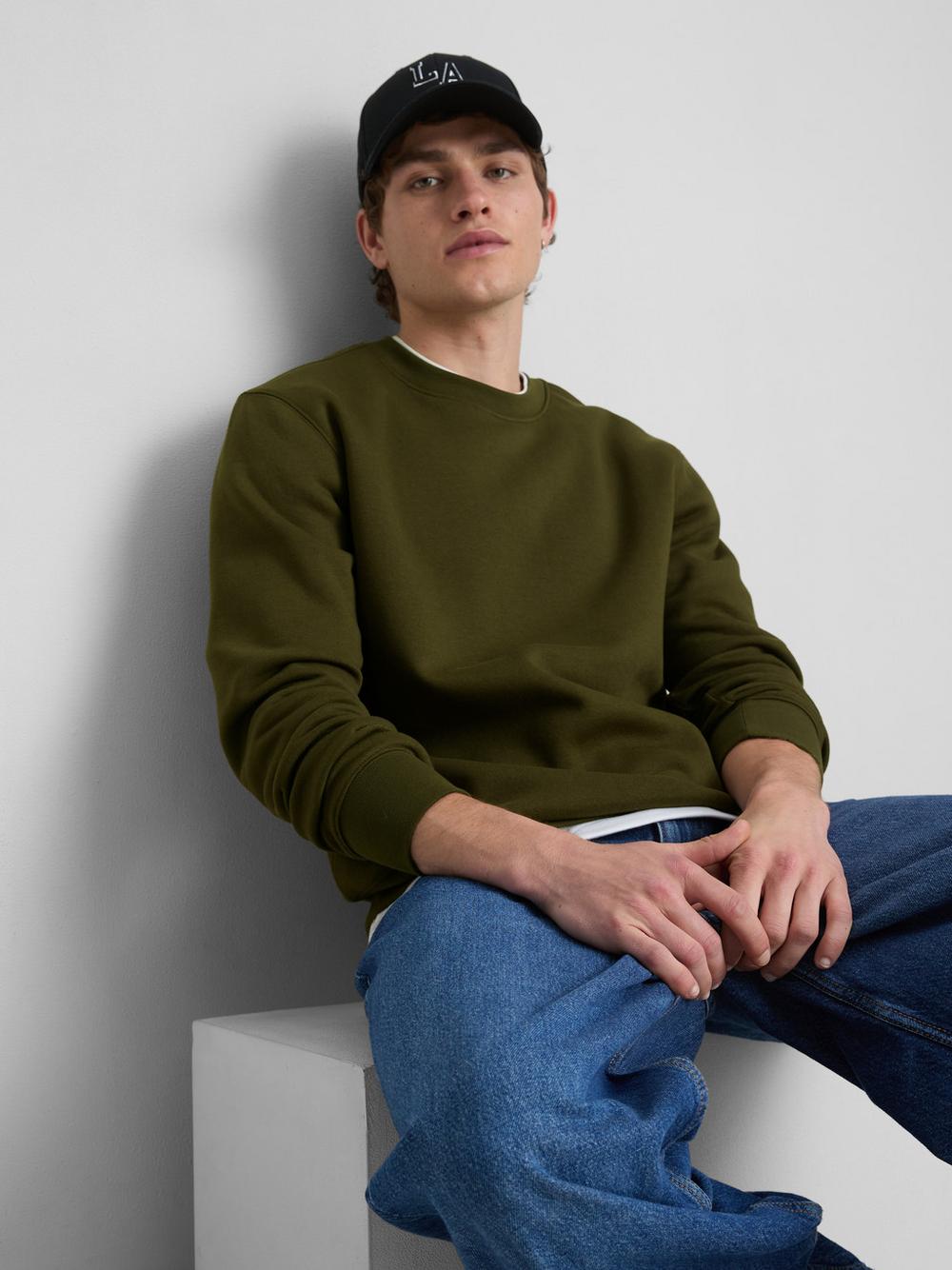 Regular Fit Sweatshirt - Olive