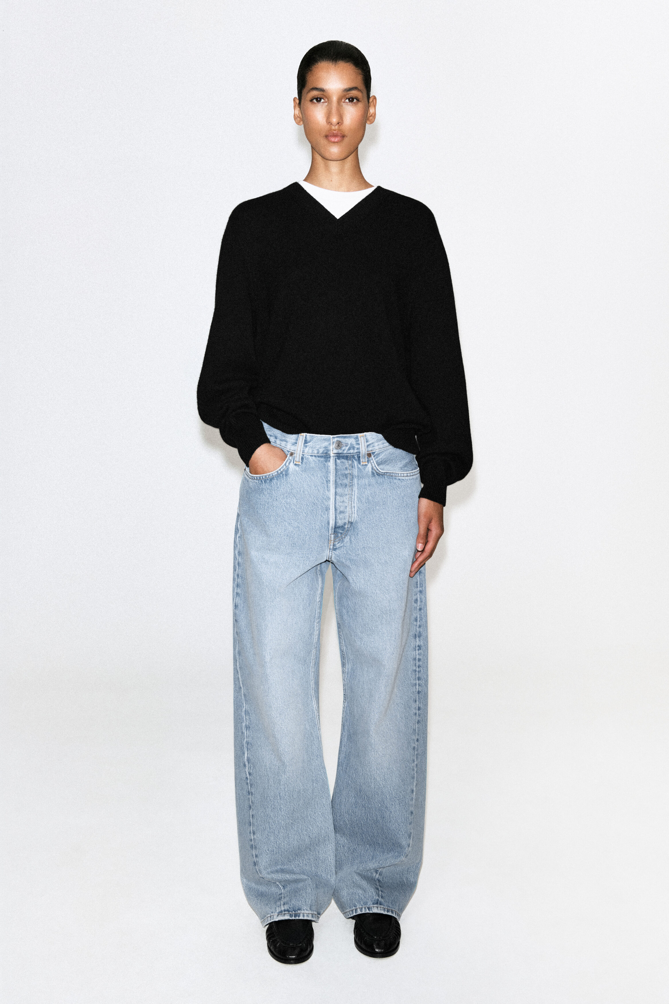 FACADE STRAIGHT-LEG JEANS - BLUE