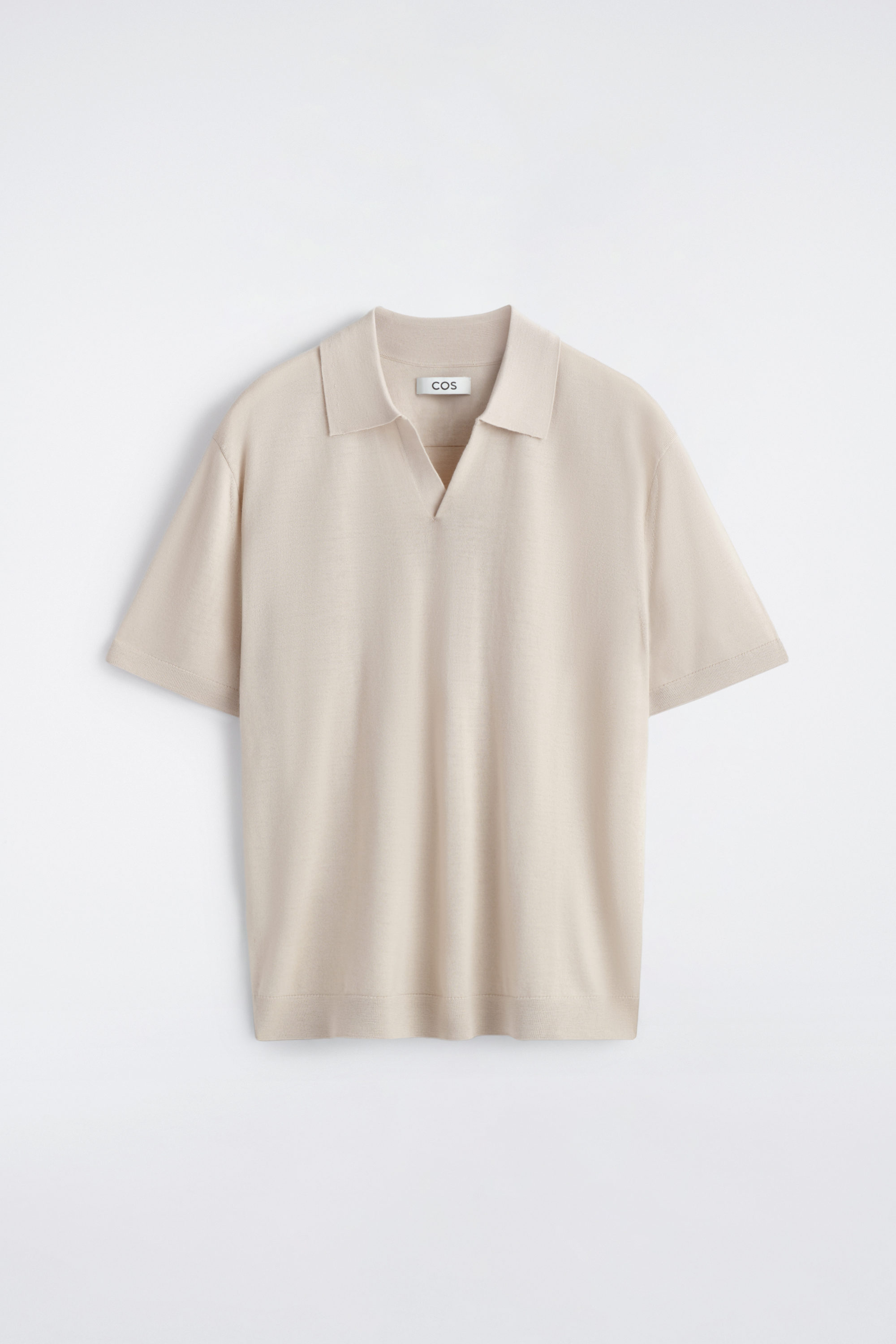MERINO WOOL POLO SHIRT - ECRU