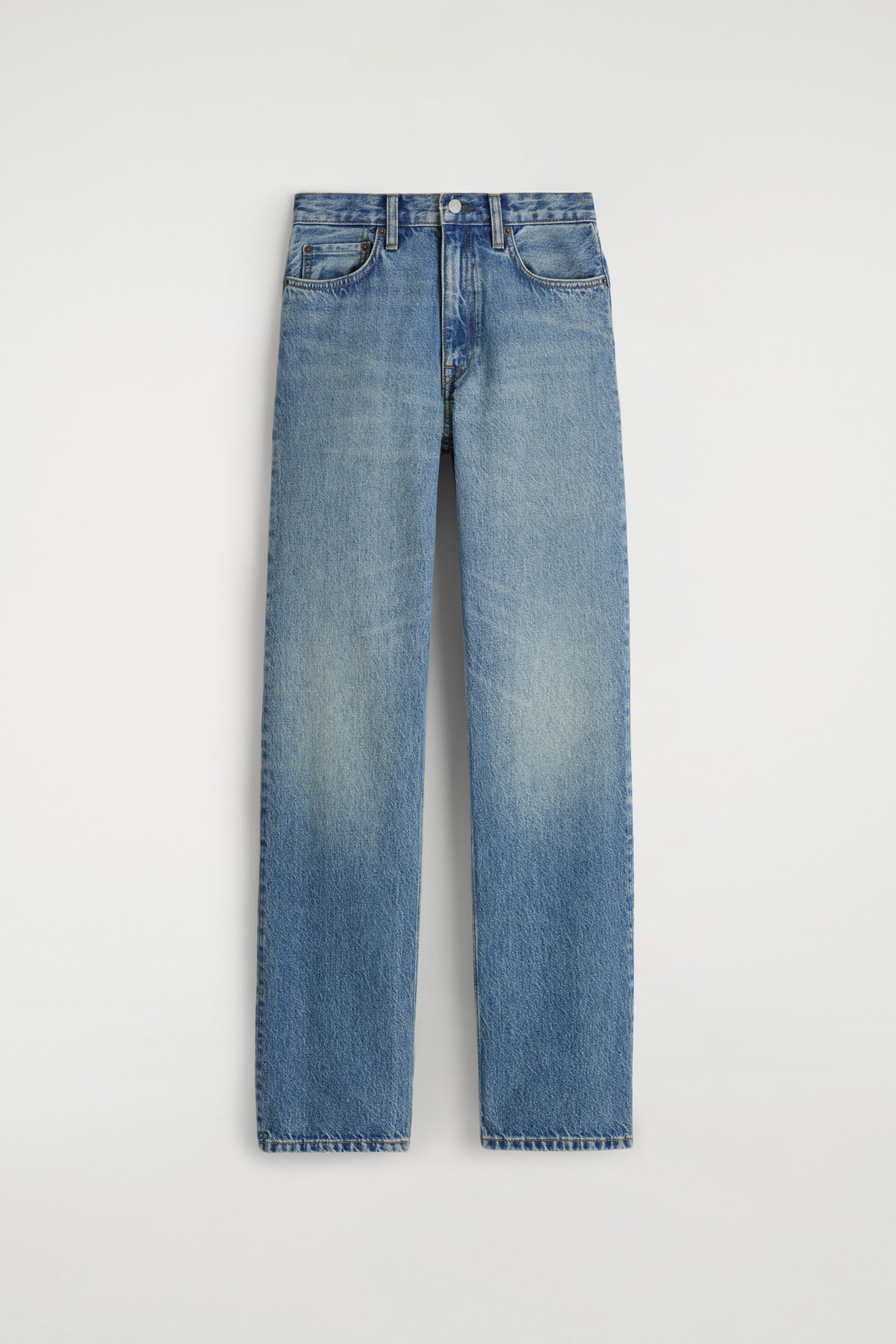 CHORD STRAIGHT-LEG JEANS - FADED BLUE