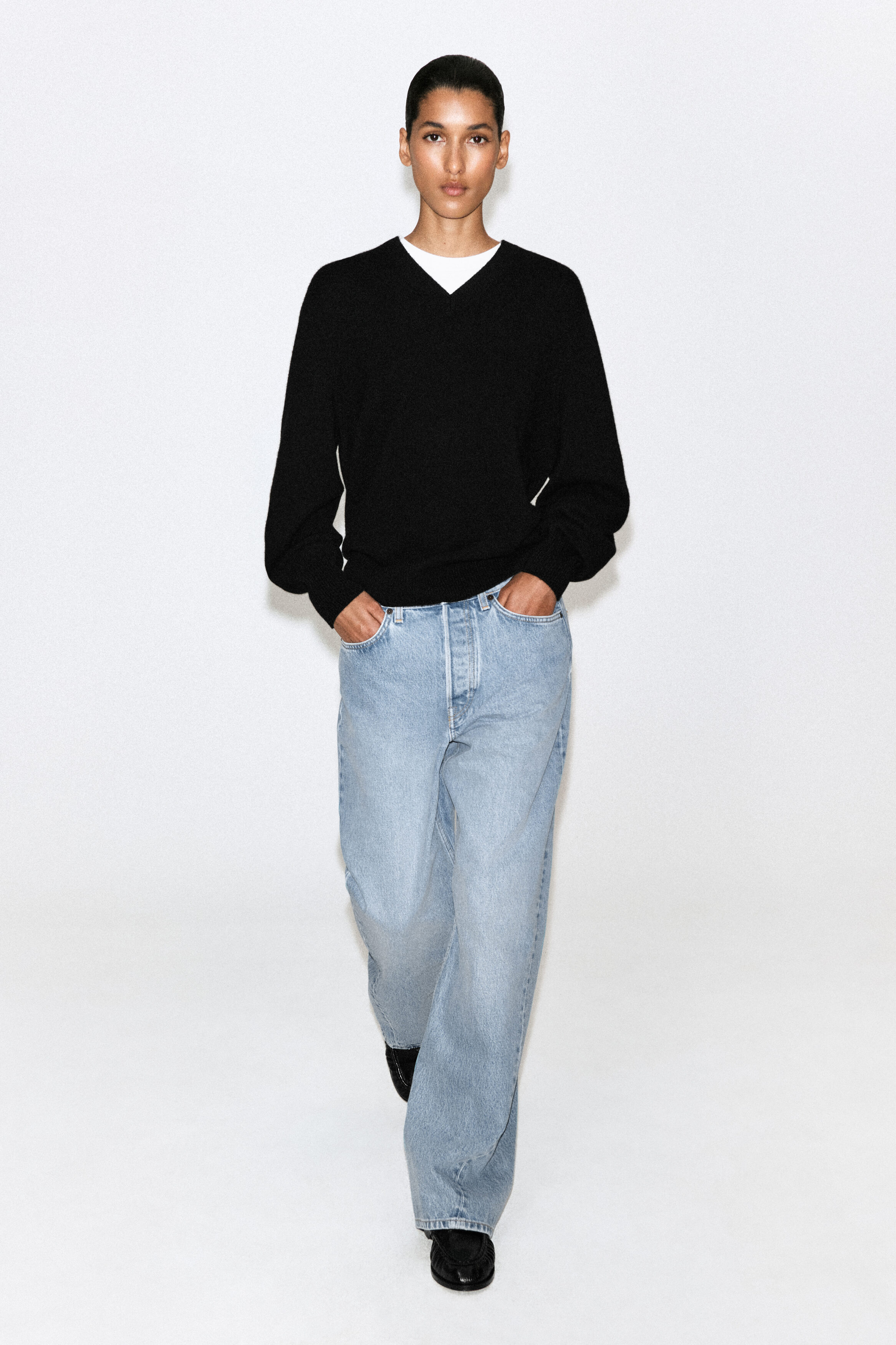 FACADE STRAIGHT-LEG JEANS - BLUE