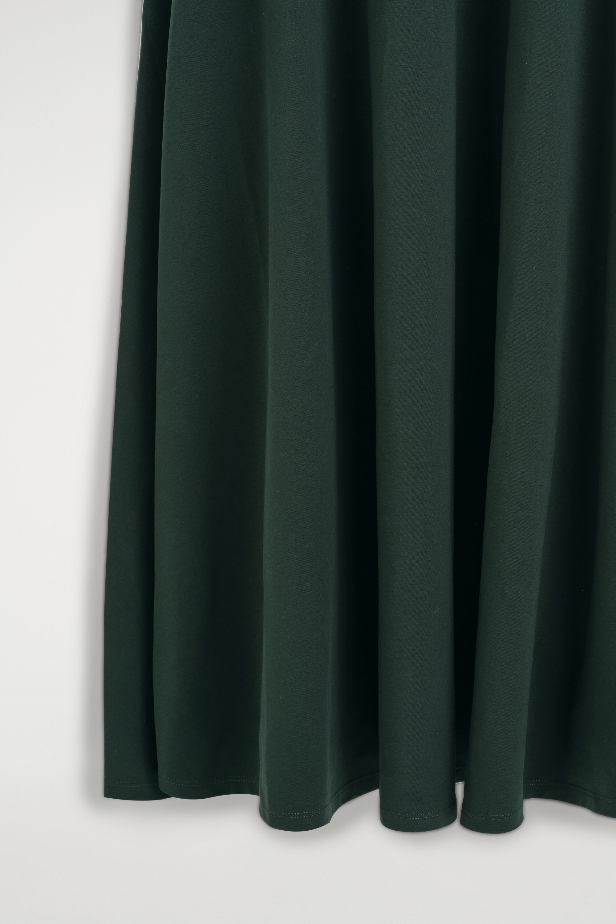 SCULPTURAL COTTON-JERSEY MIDI DRESS - DARK GREEN