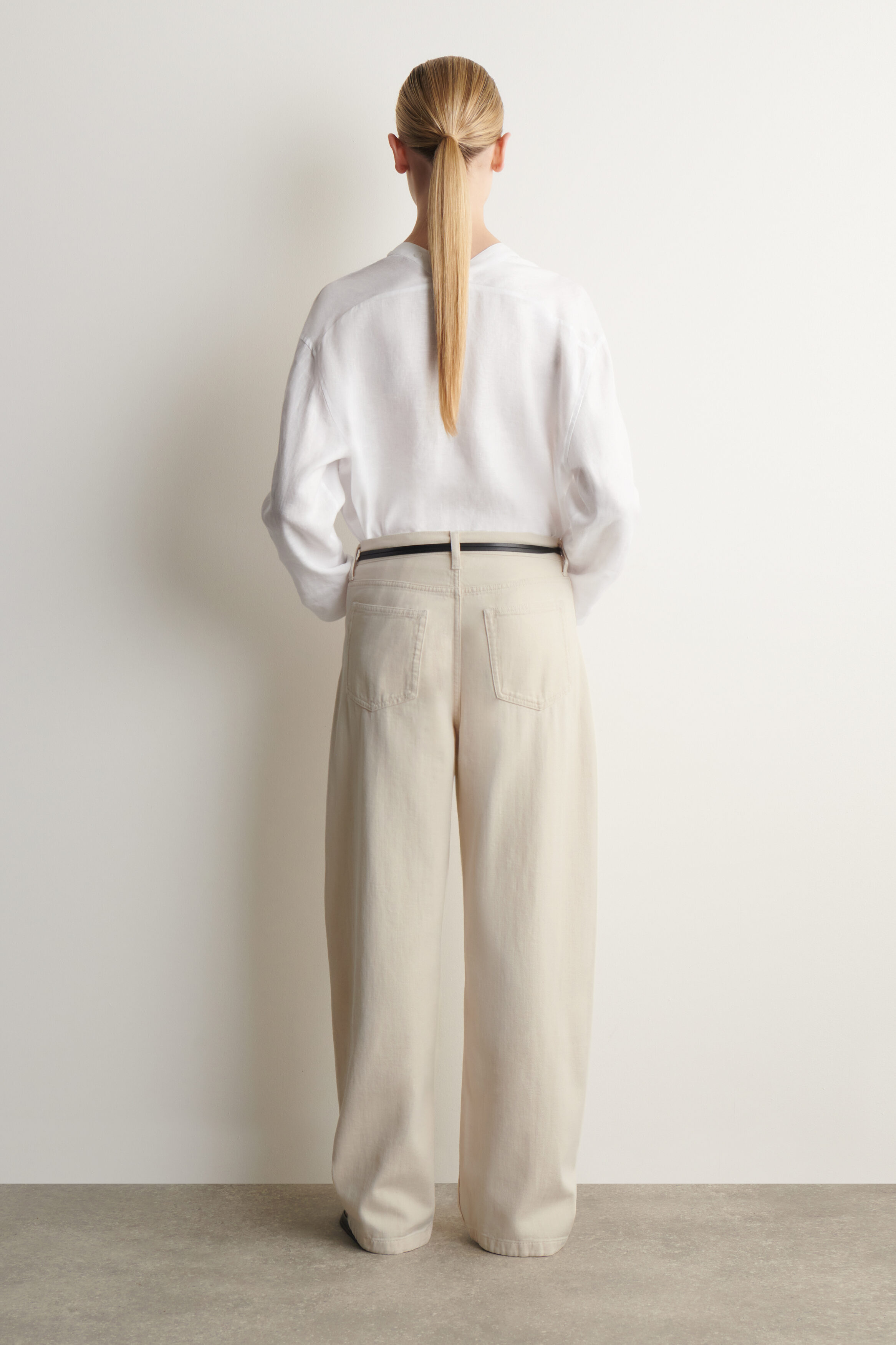LAGOON WIDE-LEG JEANS - IVORY
