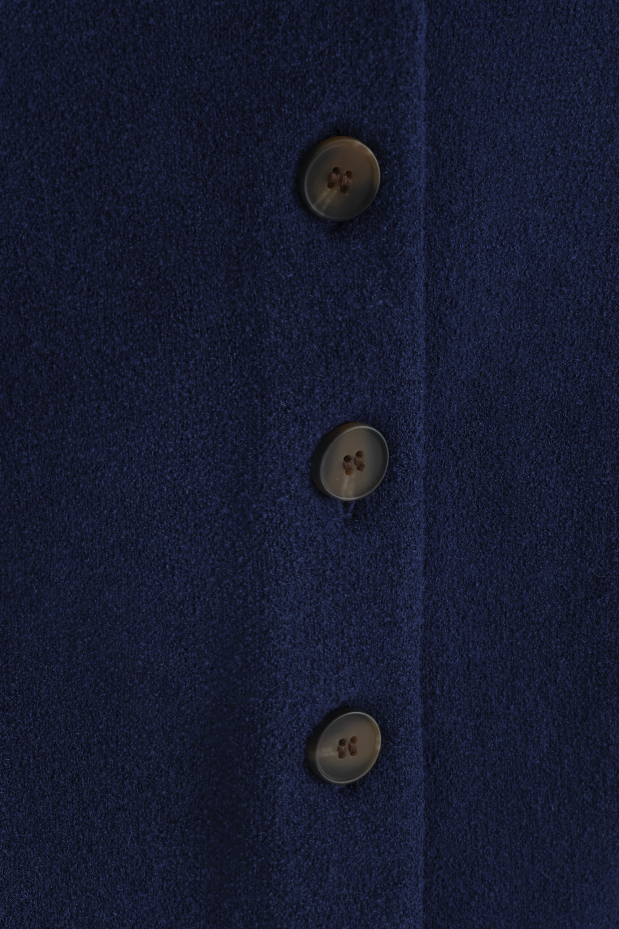 COTTON-BLEND CREPE VEST - NAVY