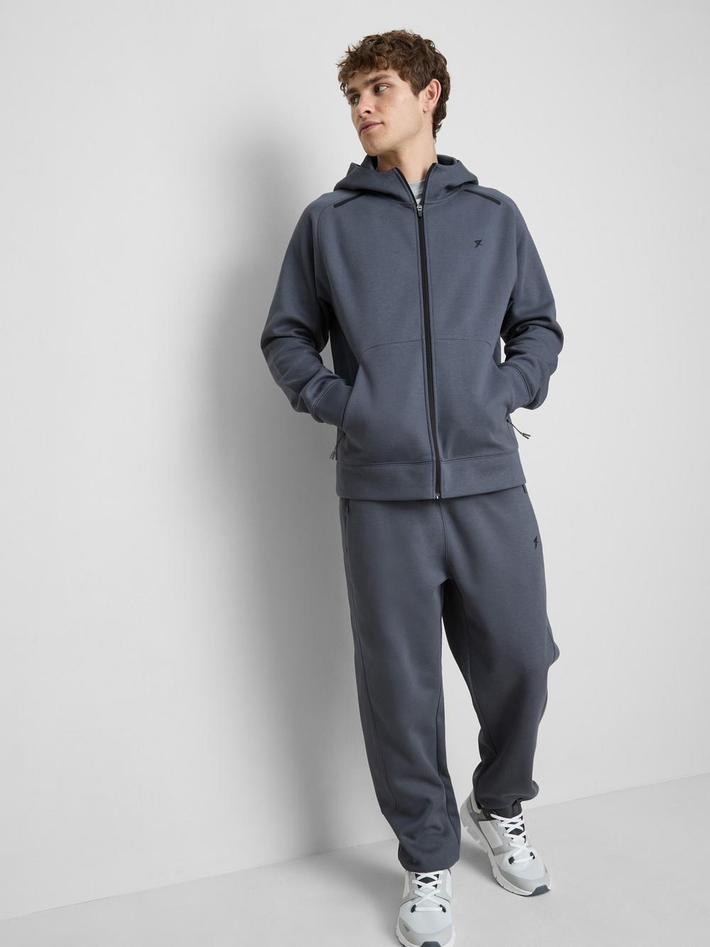 Zip-Up Gym Hoodie - Blue