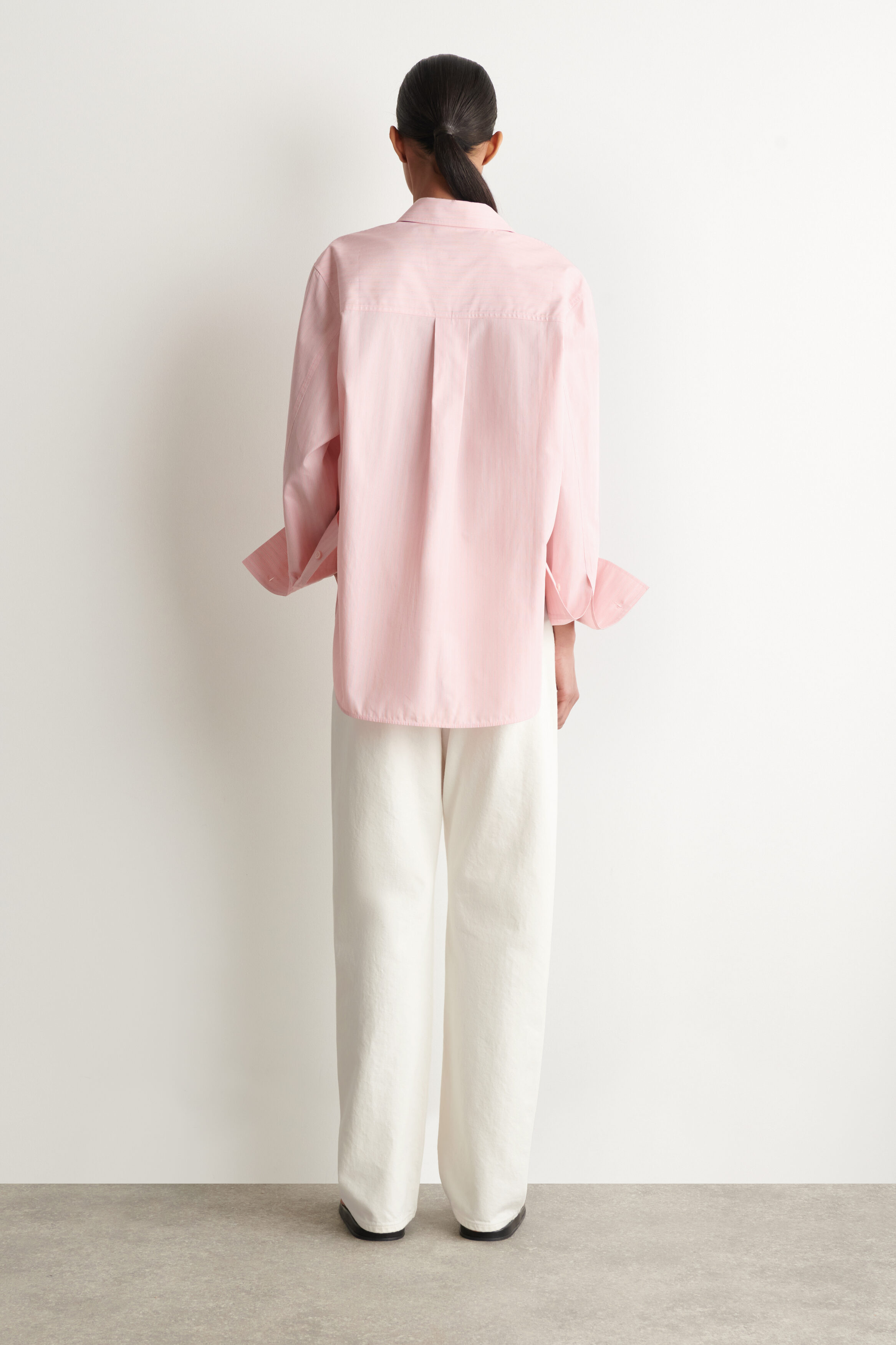 STRIPED COTTON SHIRT - PINK / STRIPED