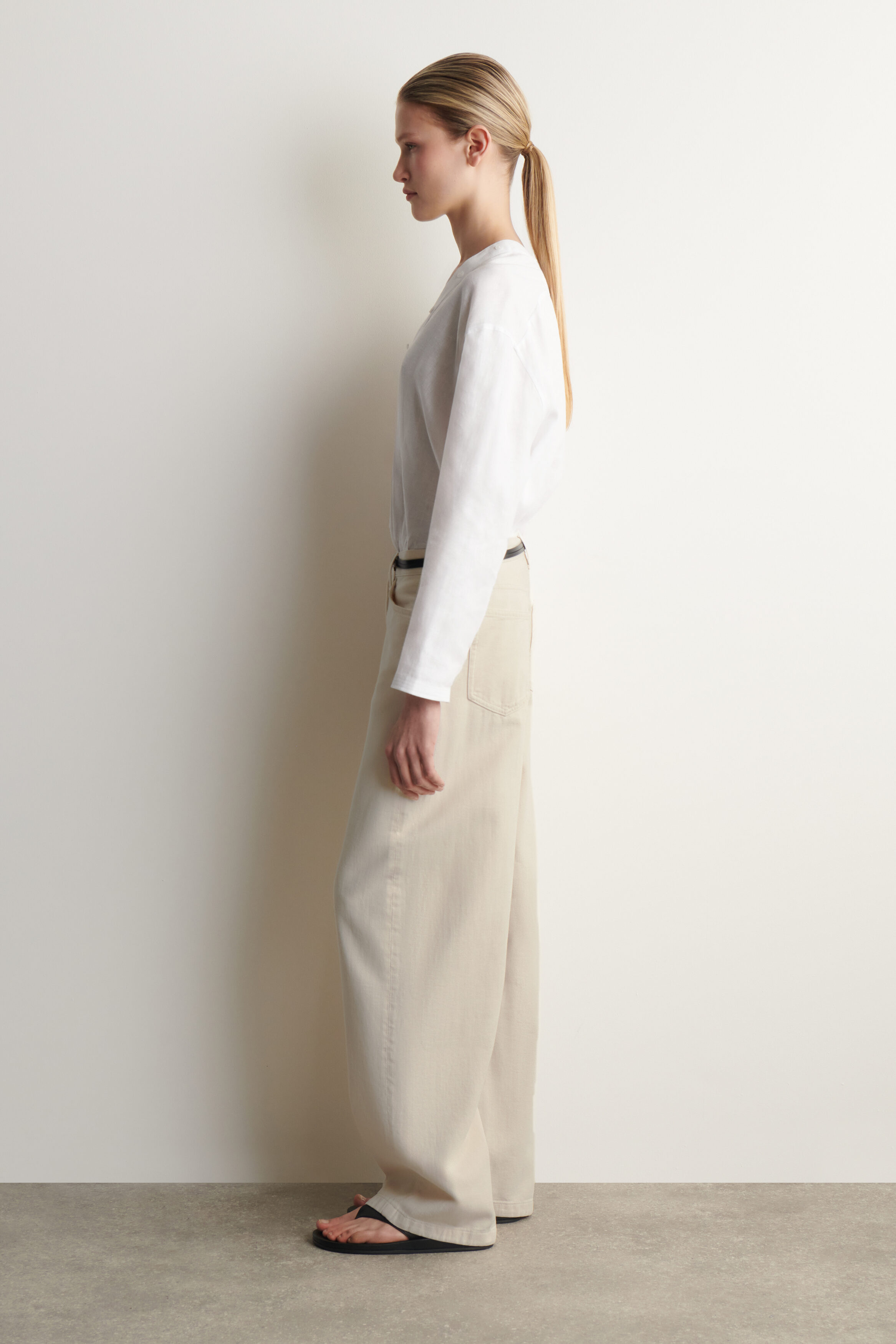 LAGOON WIDE-LEG JEANS - IVORY