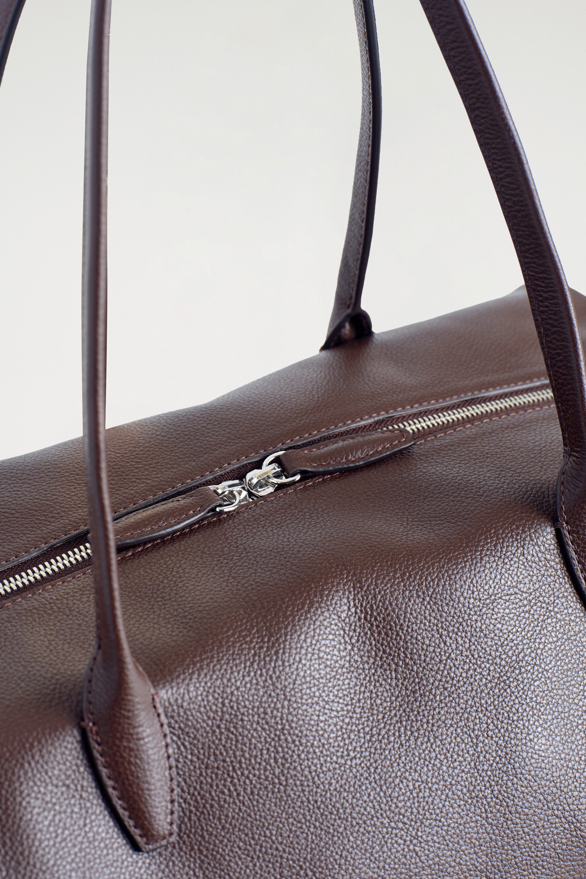 FRIEZE BOWLING BAG - LEATHER - BROWN