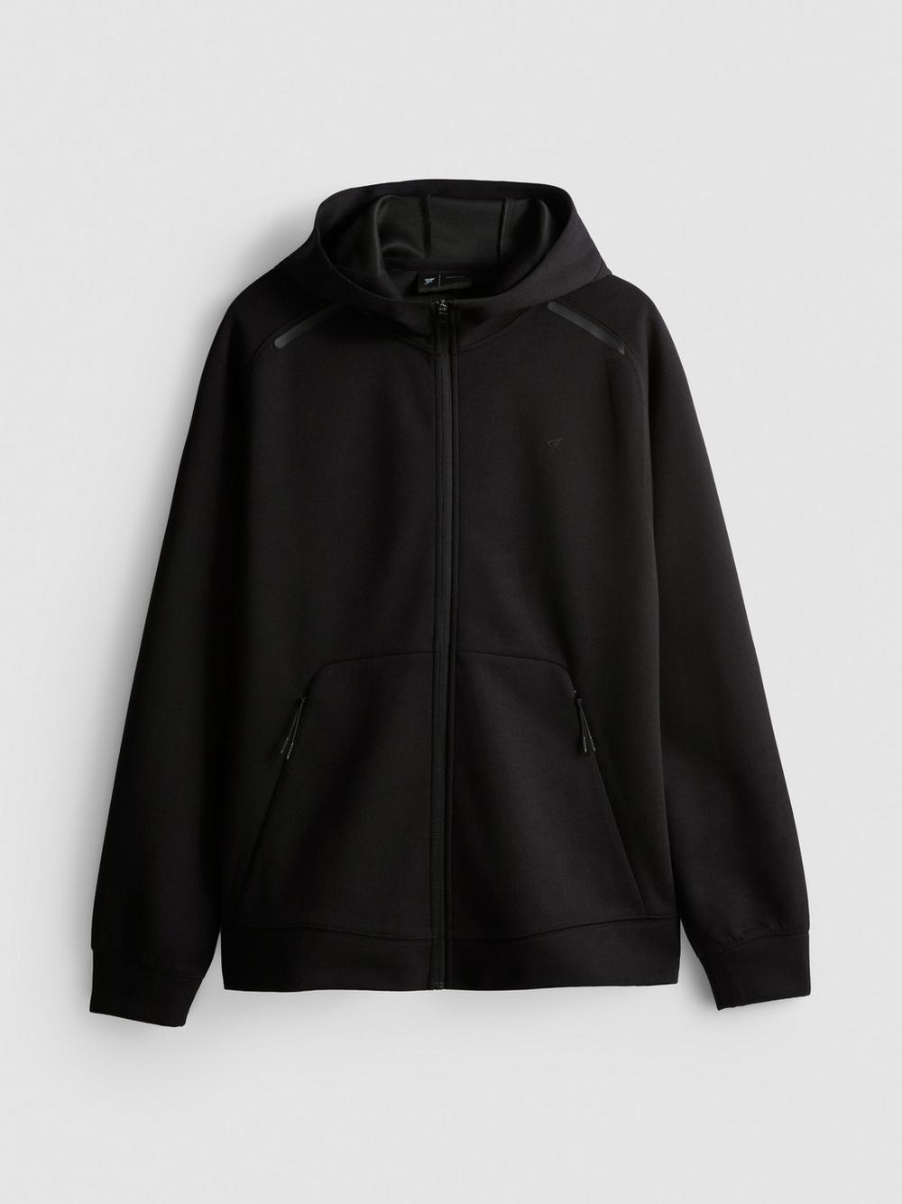 Zip-Up Gym Hoodie - Black