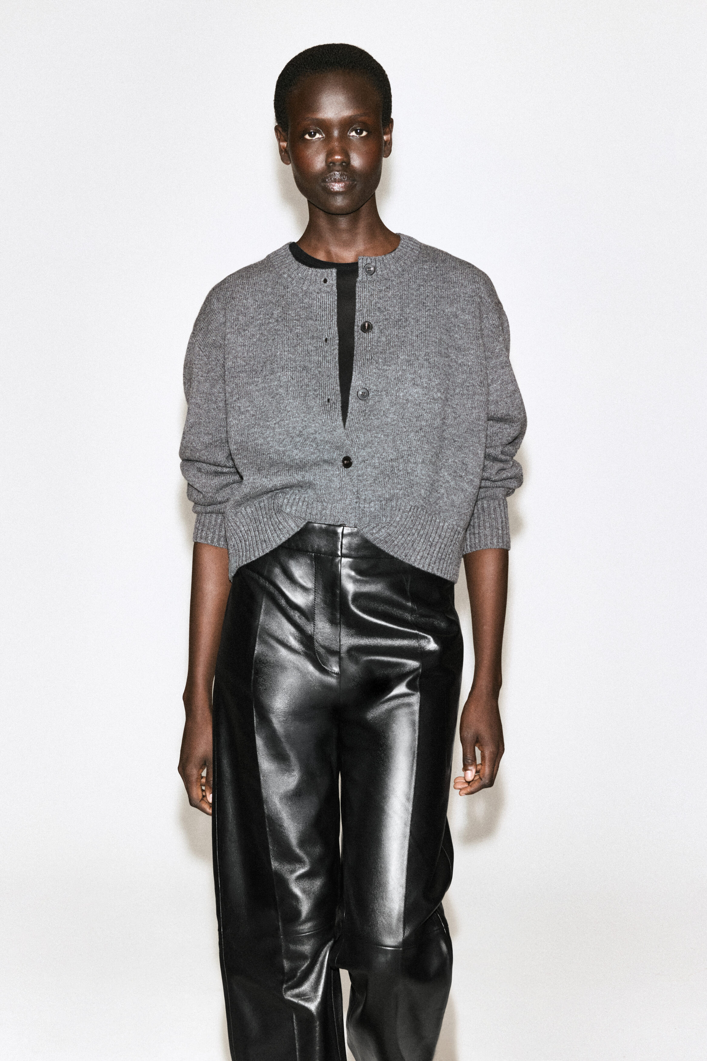 MERINO WOOL SWEATER - GRAY MÉLANGE