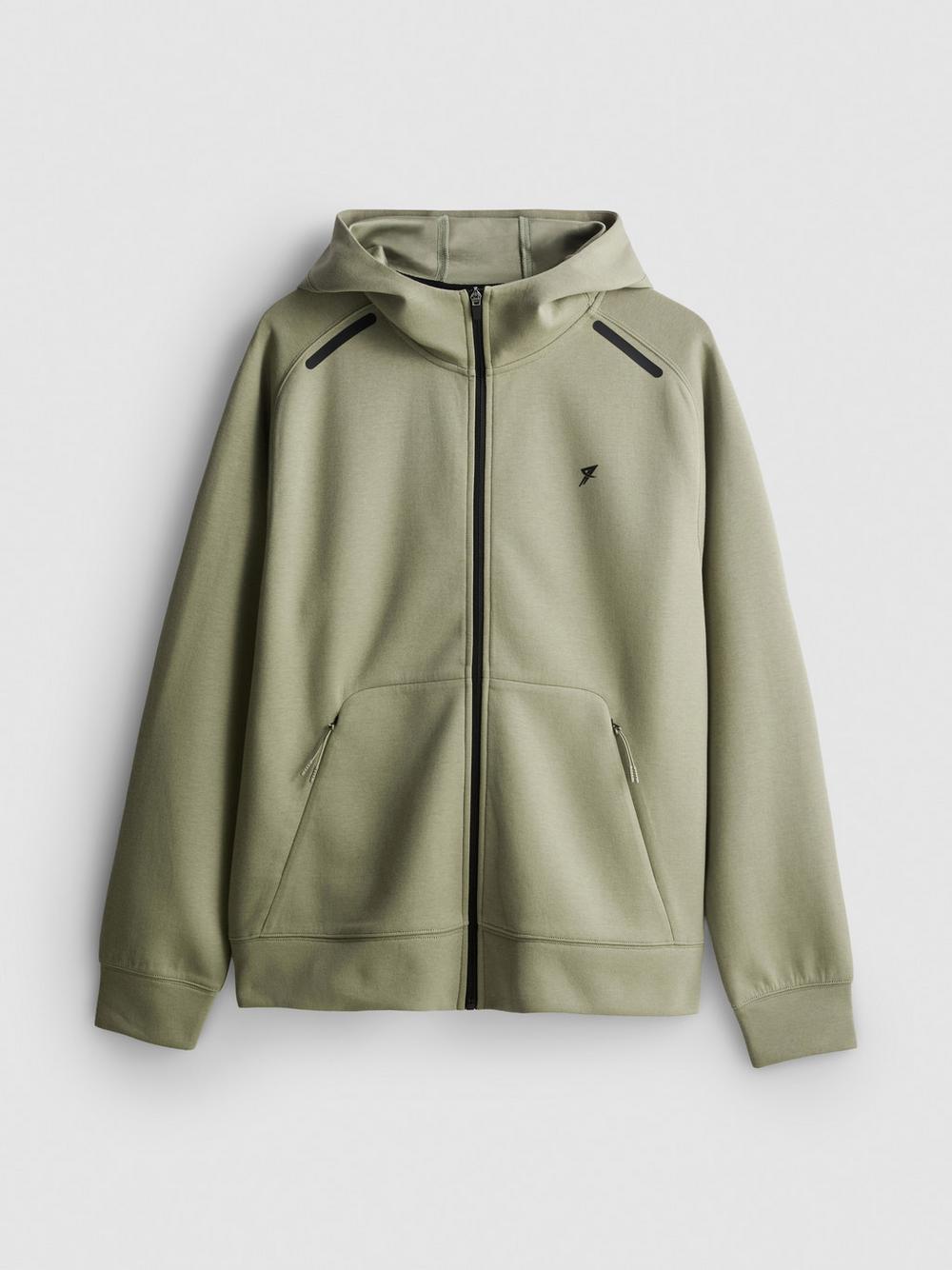 Zip-Up Gym Hoodie - Olive