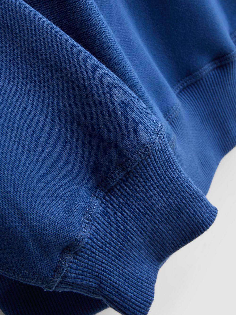 Cotton Rich Oversized Crew Neck Sweatshirt - Blue