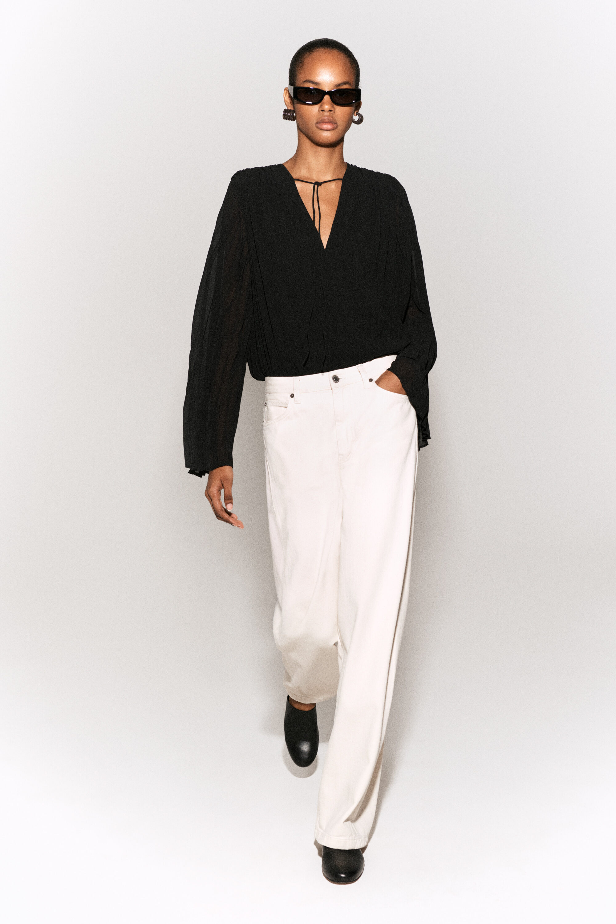 LAGOON WIDE-LEG JEANS - IVORY