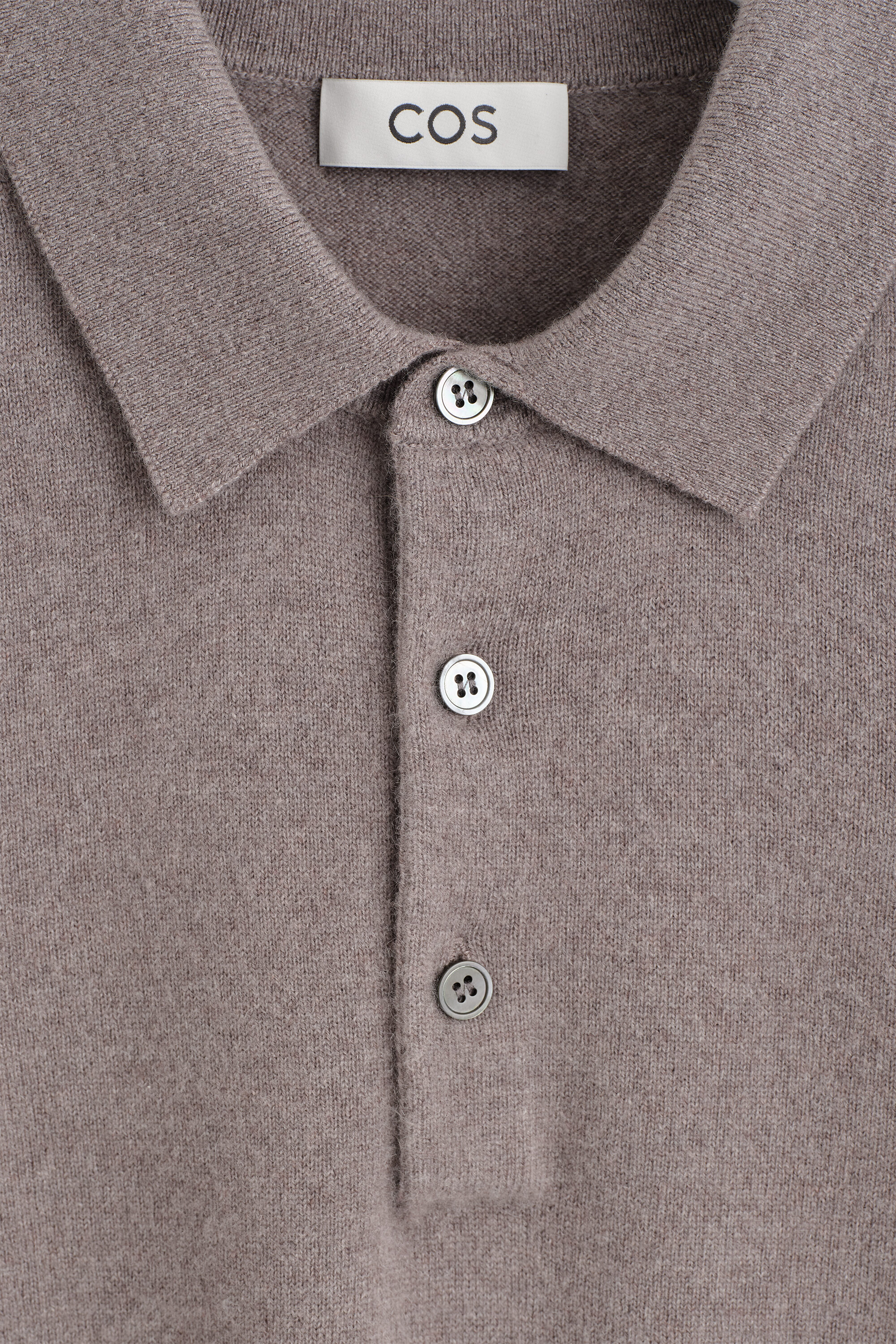 CASHMERE POLO SWEATER - WASHED LILAC