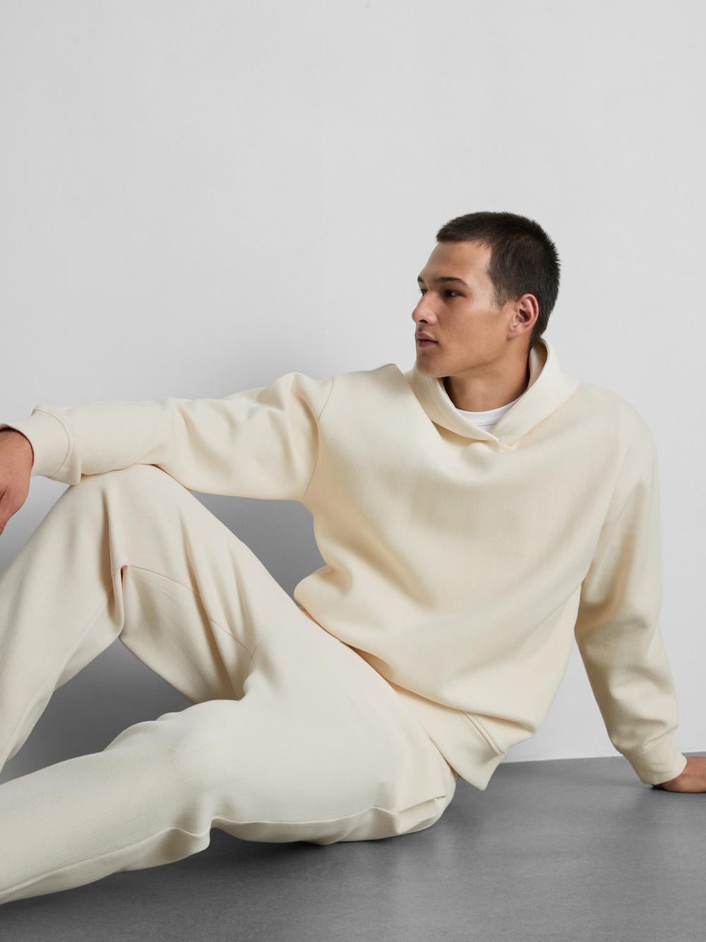 The Edit Textured Hoodie - Ivory