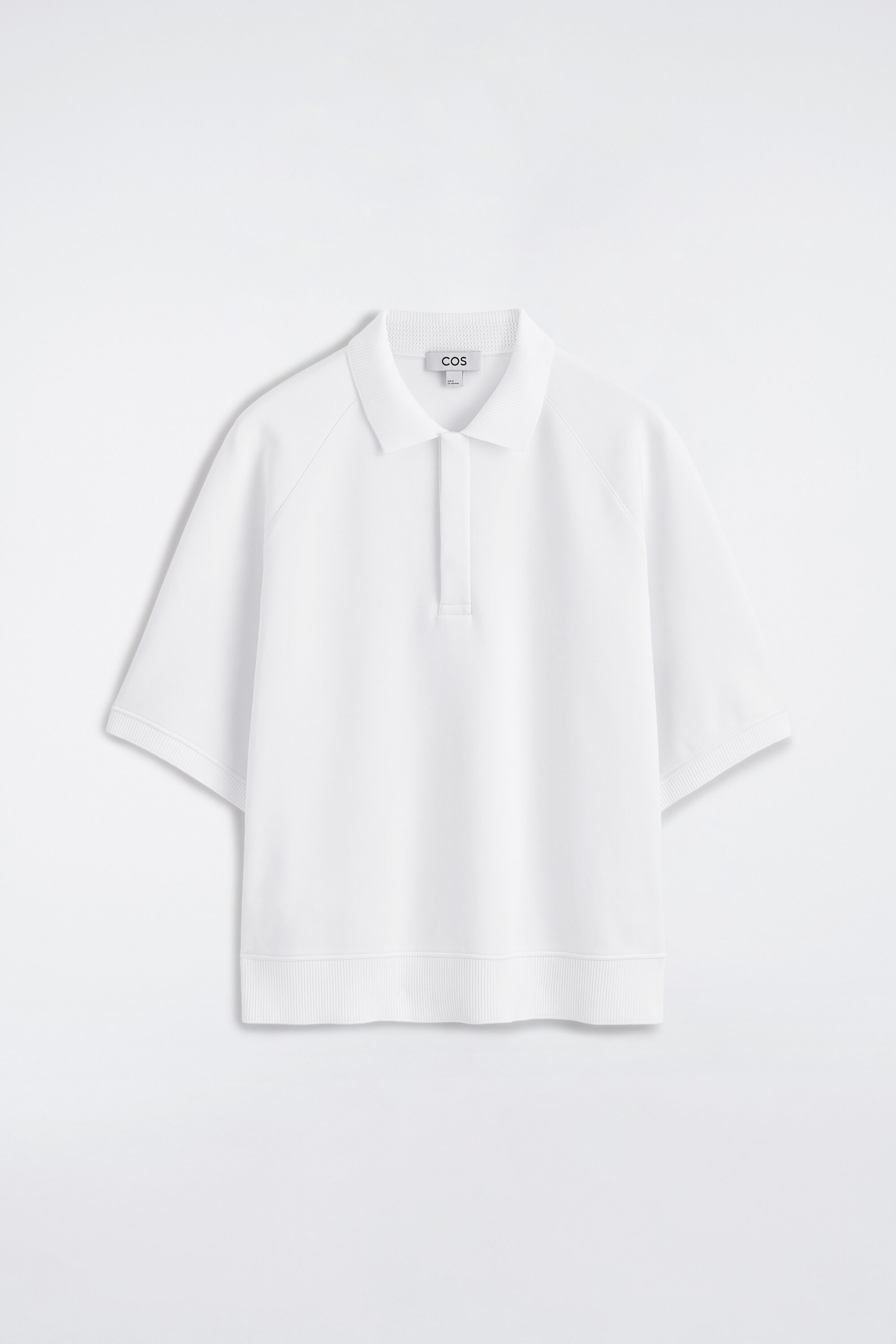 SCUBA-JERSEY POLO SHIRT - WHITE