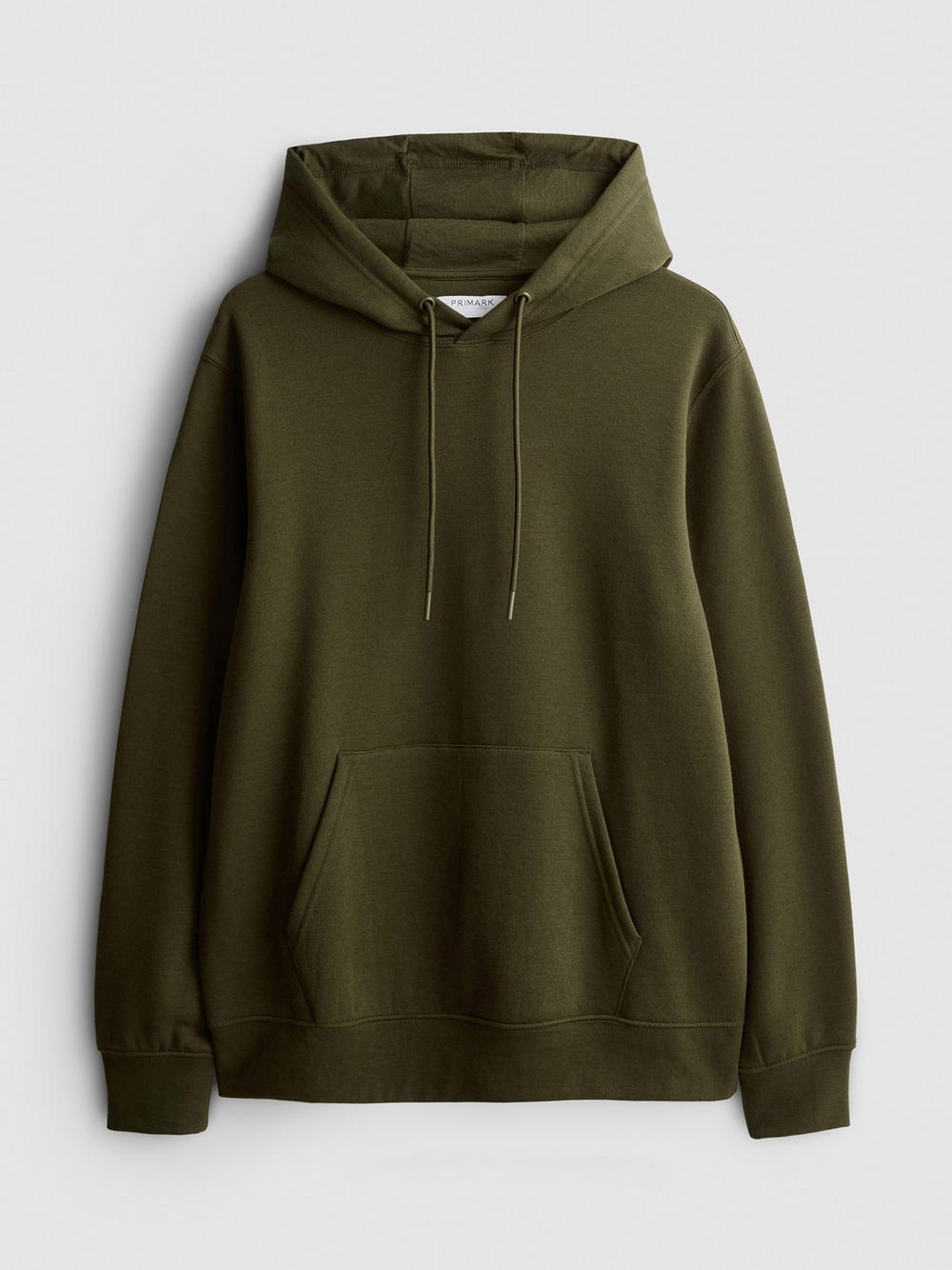 Cotton Blend Overhead Hoodie - Olive