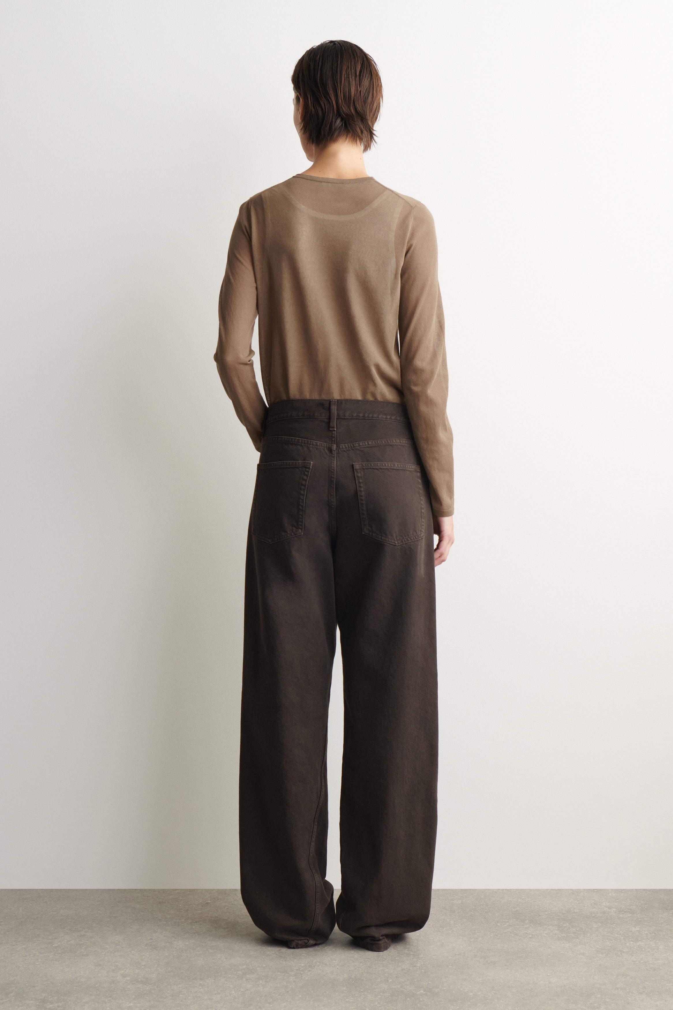 FACADE STRAIGHT-LEG JEANS - BROWN