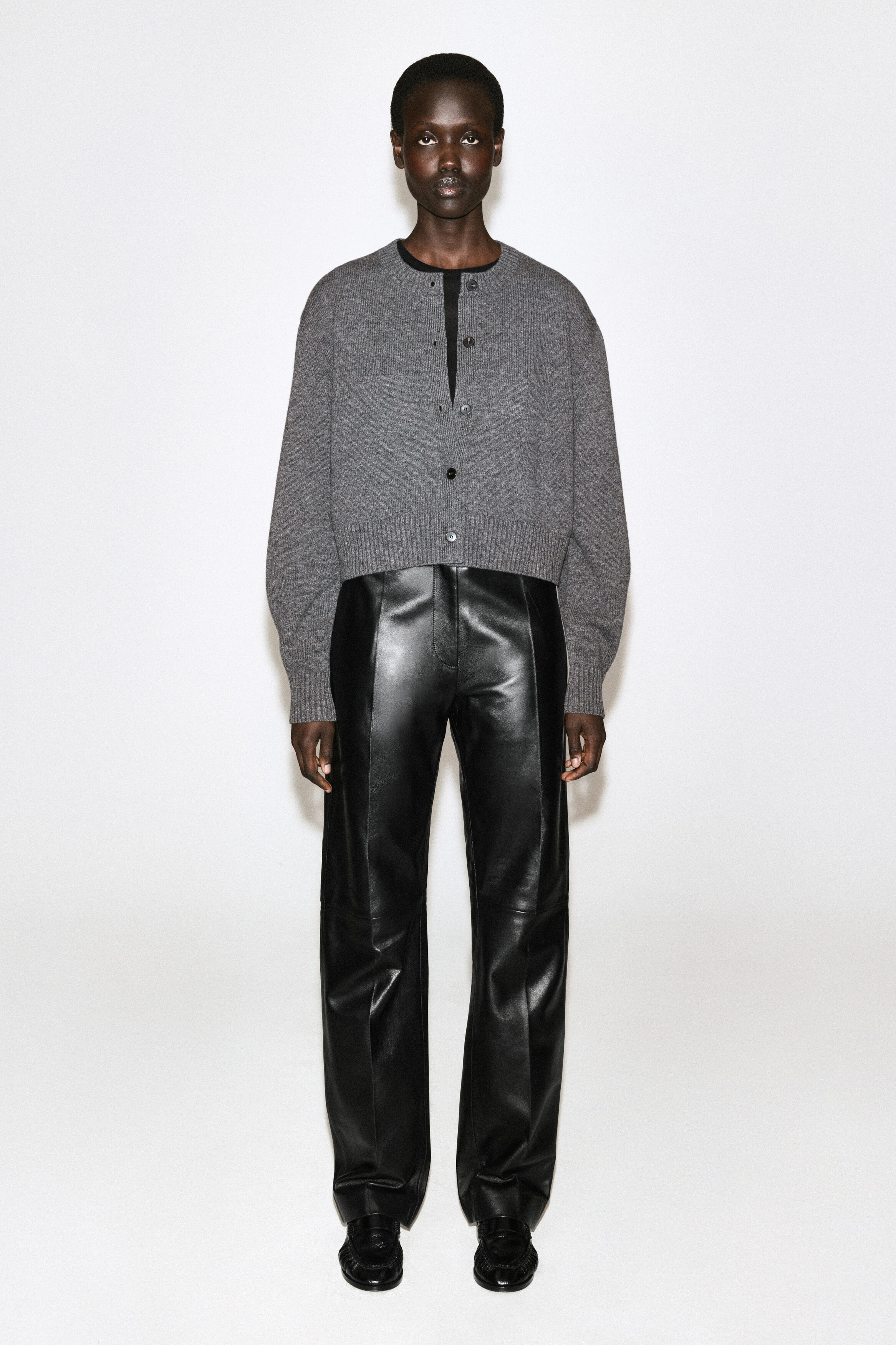 MERINO WOOL SWEATER - GRAY MÉLANGE