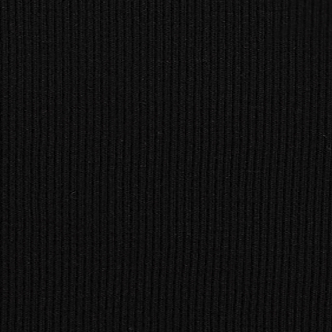 RIBBED COTTON TANK TOP - BLACK