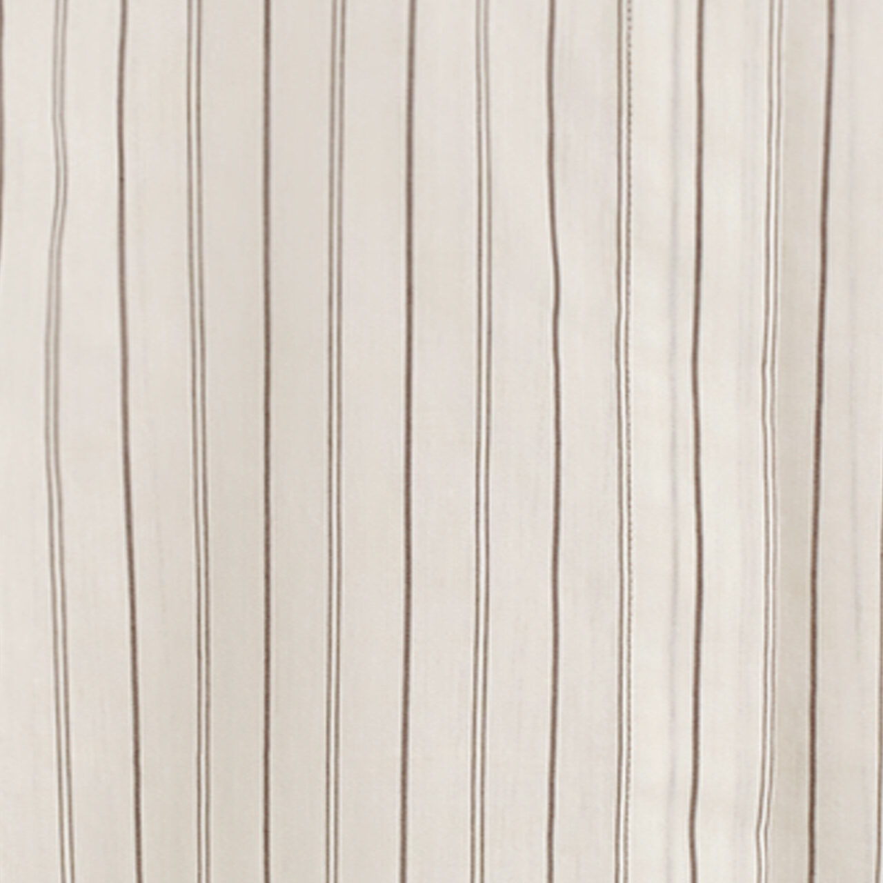 STRIPED COTTON-SILK HIGH-COLLAR SHIRT - IVORY / BROWN / STRIPED