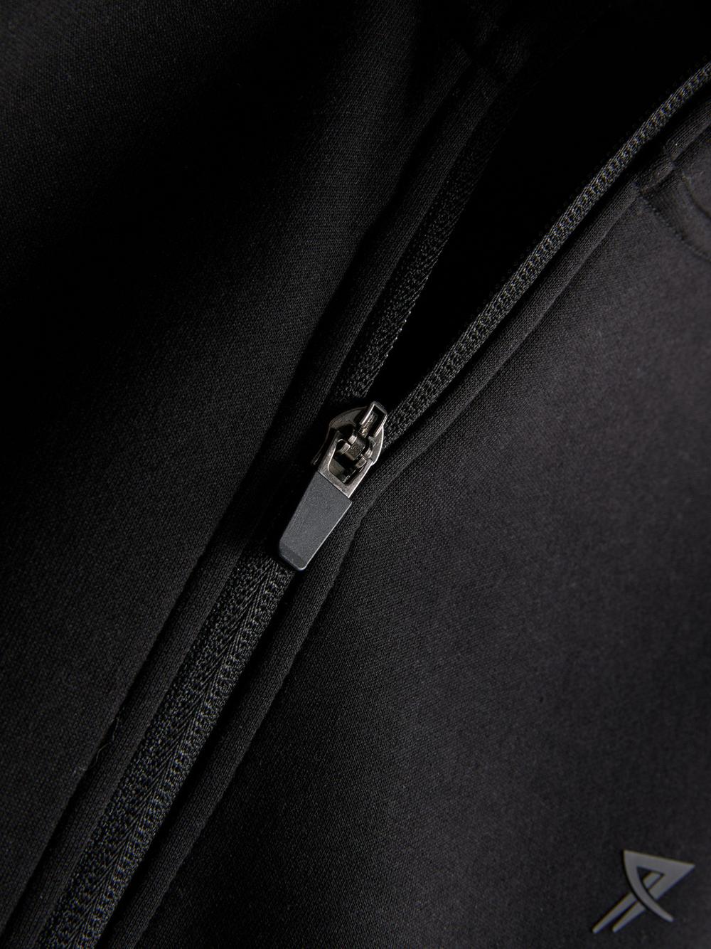 Zip-Up Gym Hoodie - Black