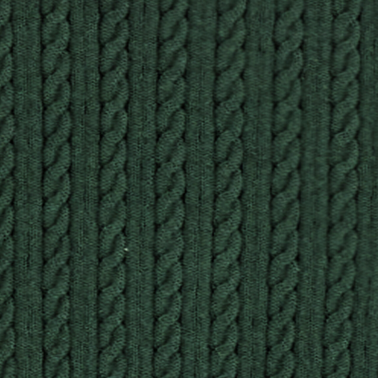 CABLE-KNIT COTTON-LINEN POLO SHIRT - DARK GREEN
