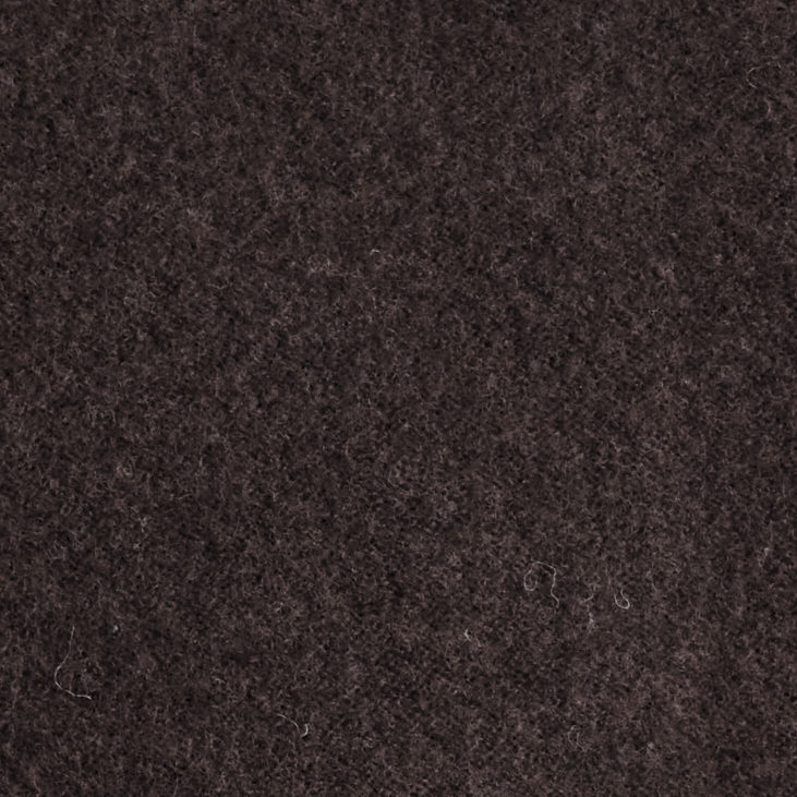 BRUSHED-WOOL POLO SHIRT - DARK BROWN