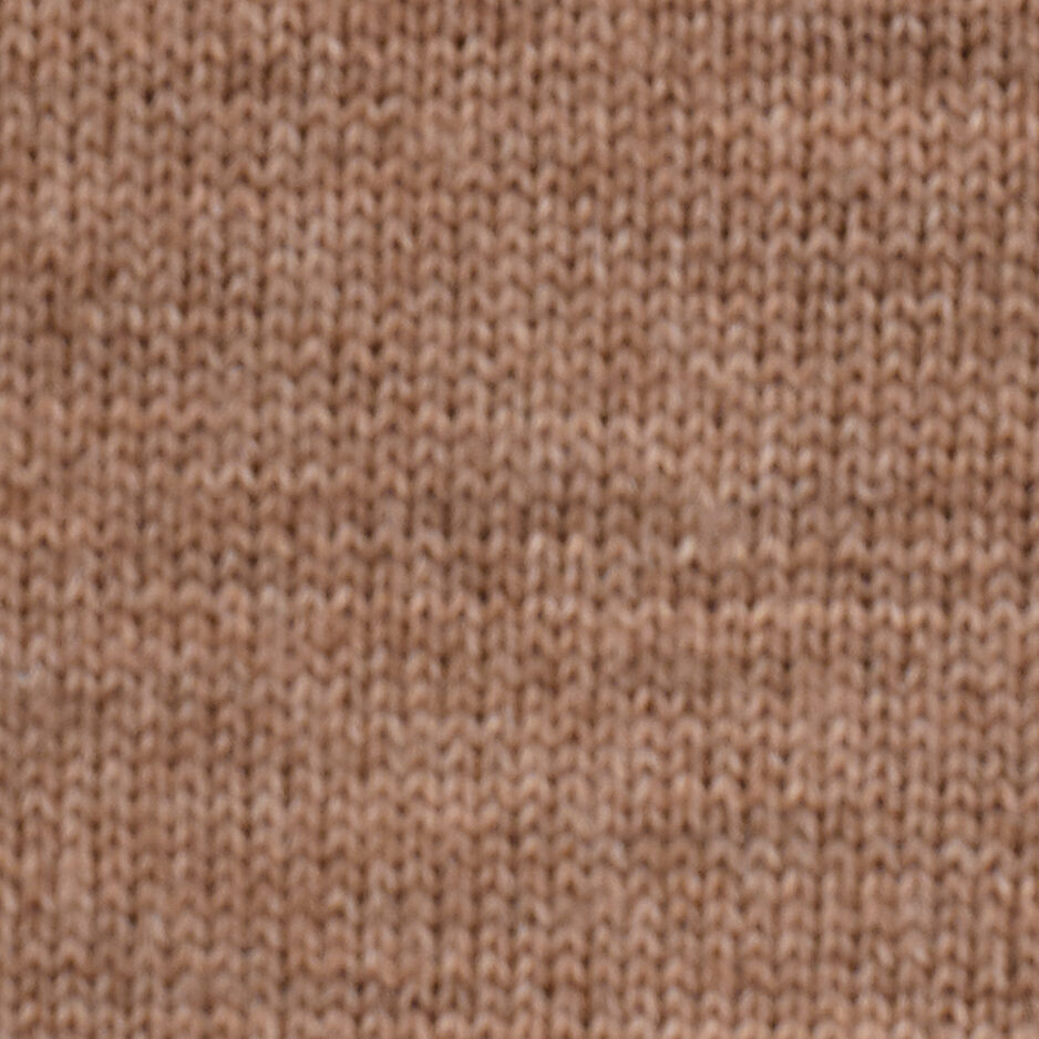 MERINO WOOL TURTLENECK TOP - BEIGE MÉLANGE / RED