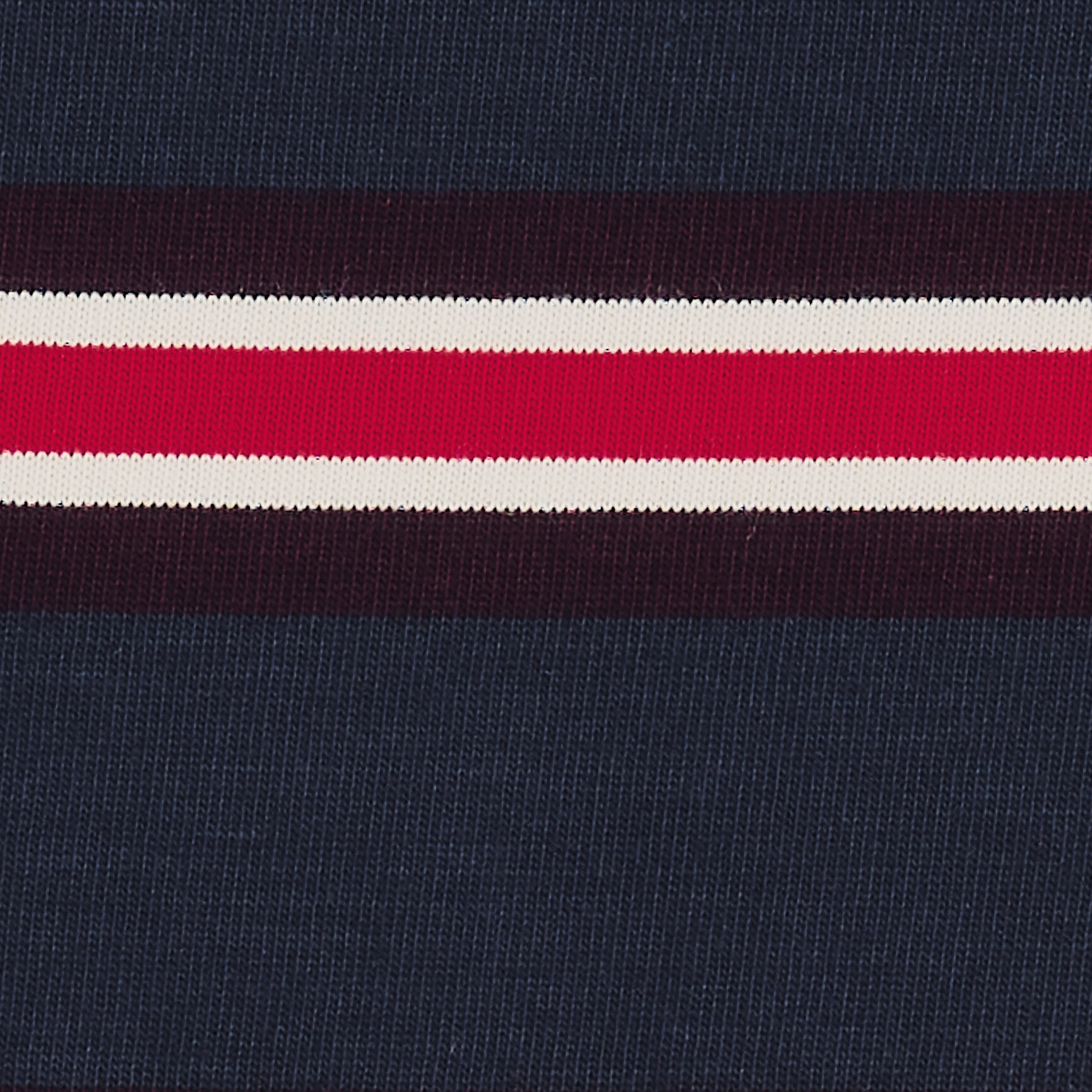 CLEAN CUT T-SHIRT - NAVY / RED / STRIPED