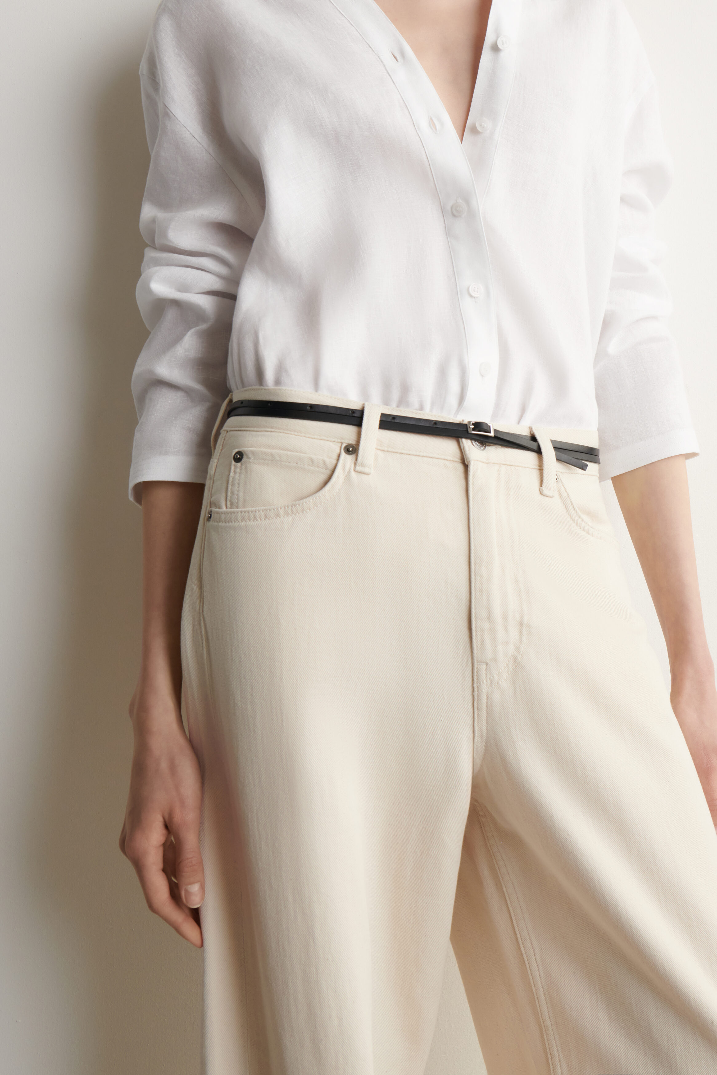 LAGOON WIDE-LEG JEANS - IVORY