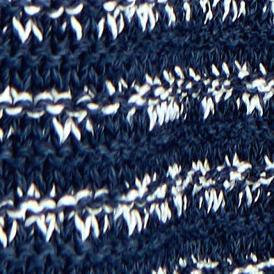 OPEN-KNIT POLO SHIRT - NAVY / WHITE / STRIPED