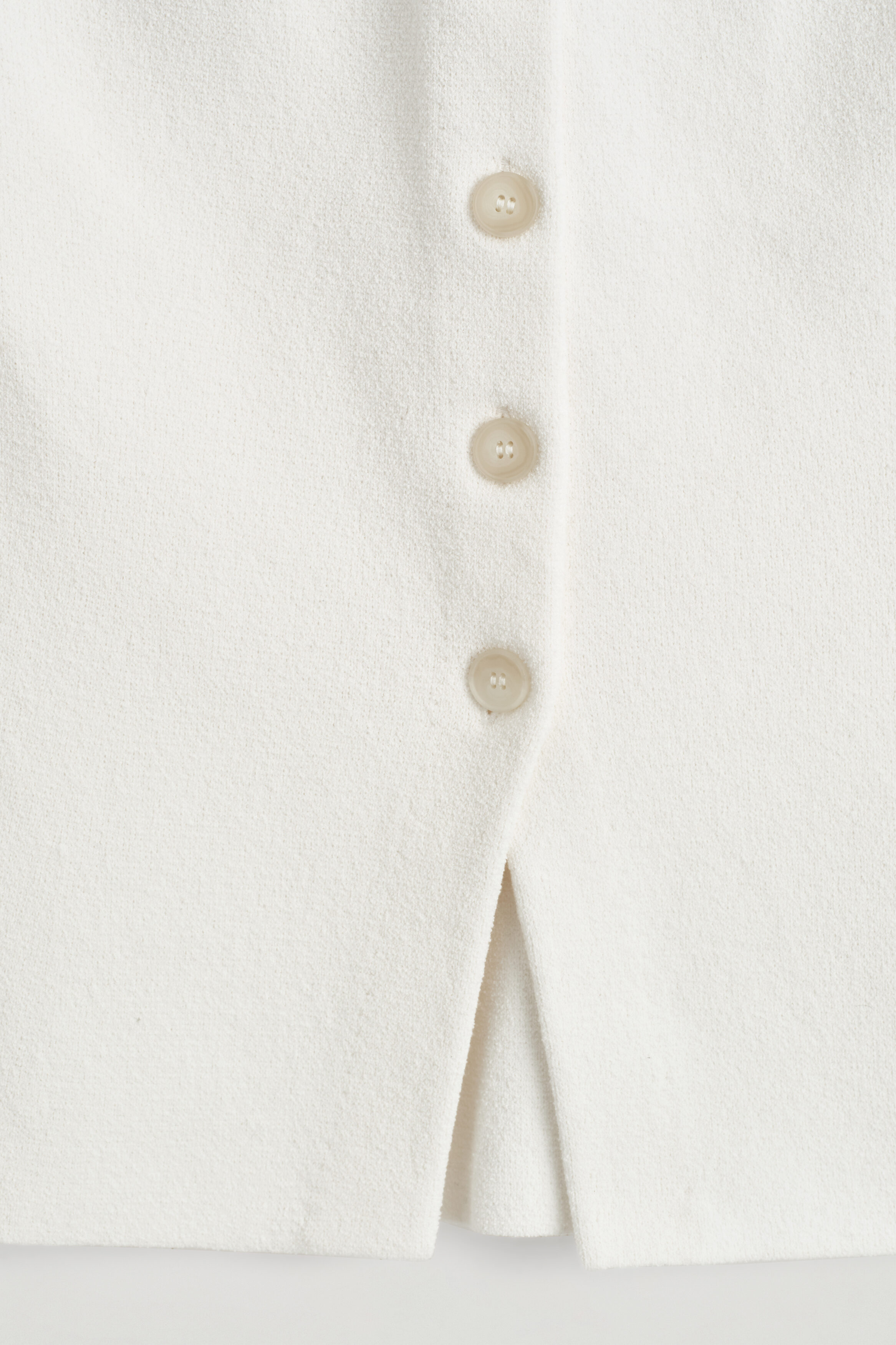 COTTON-BLEND CREPE VEST - WHITE