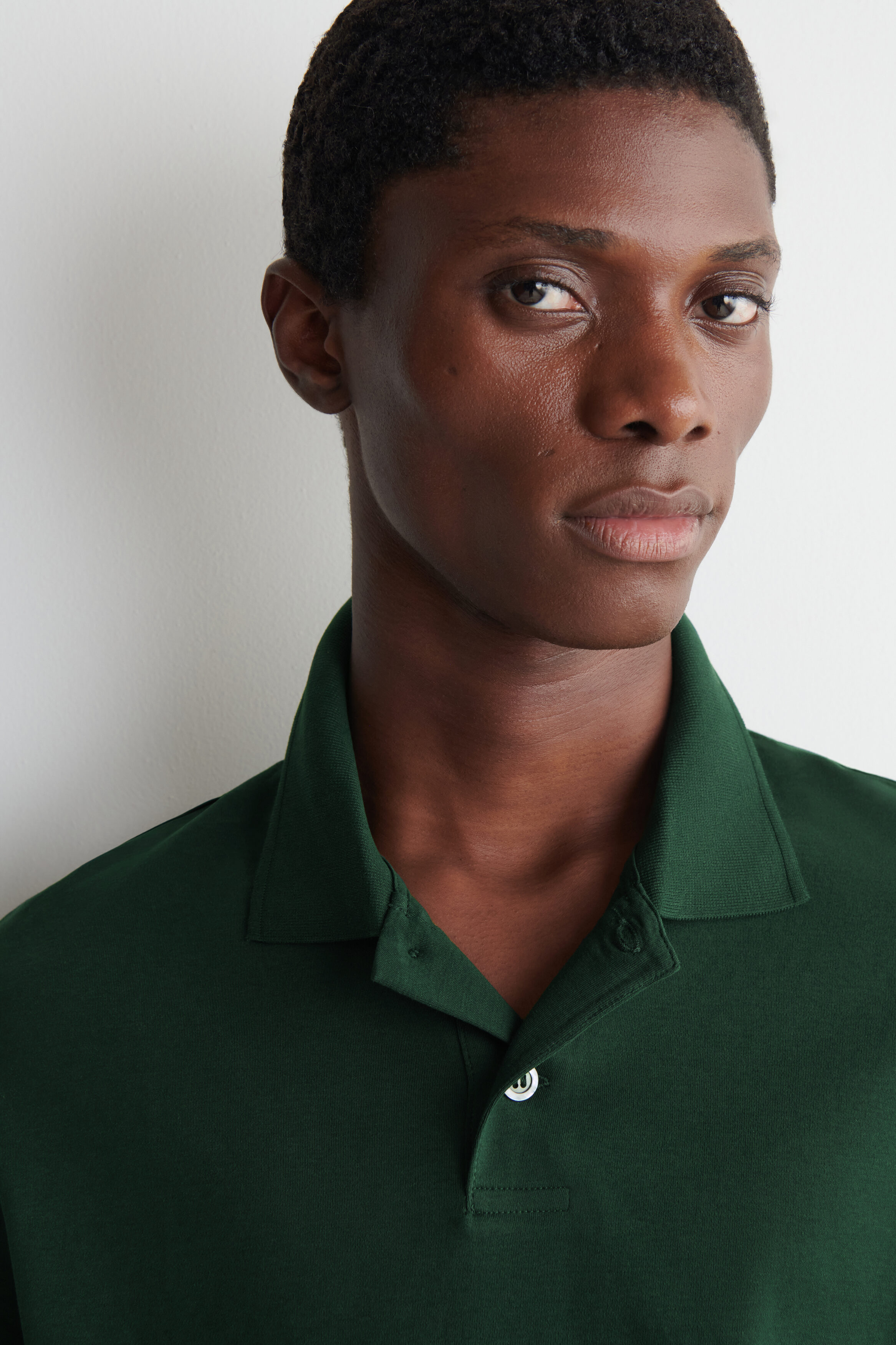 INTERLOCK COTTON POLO SHIRT - DARK GREEN