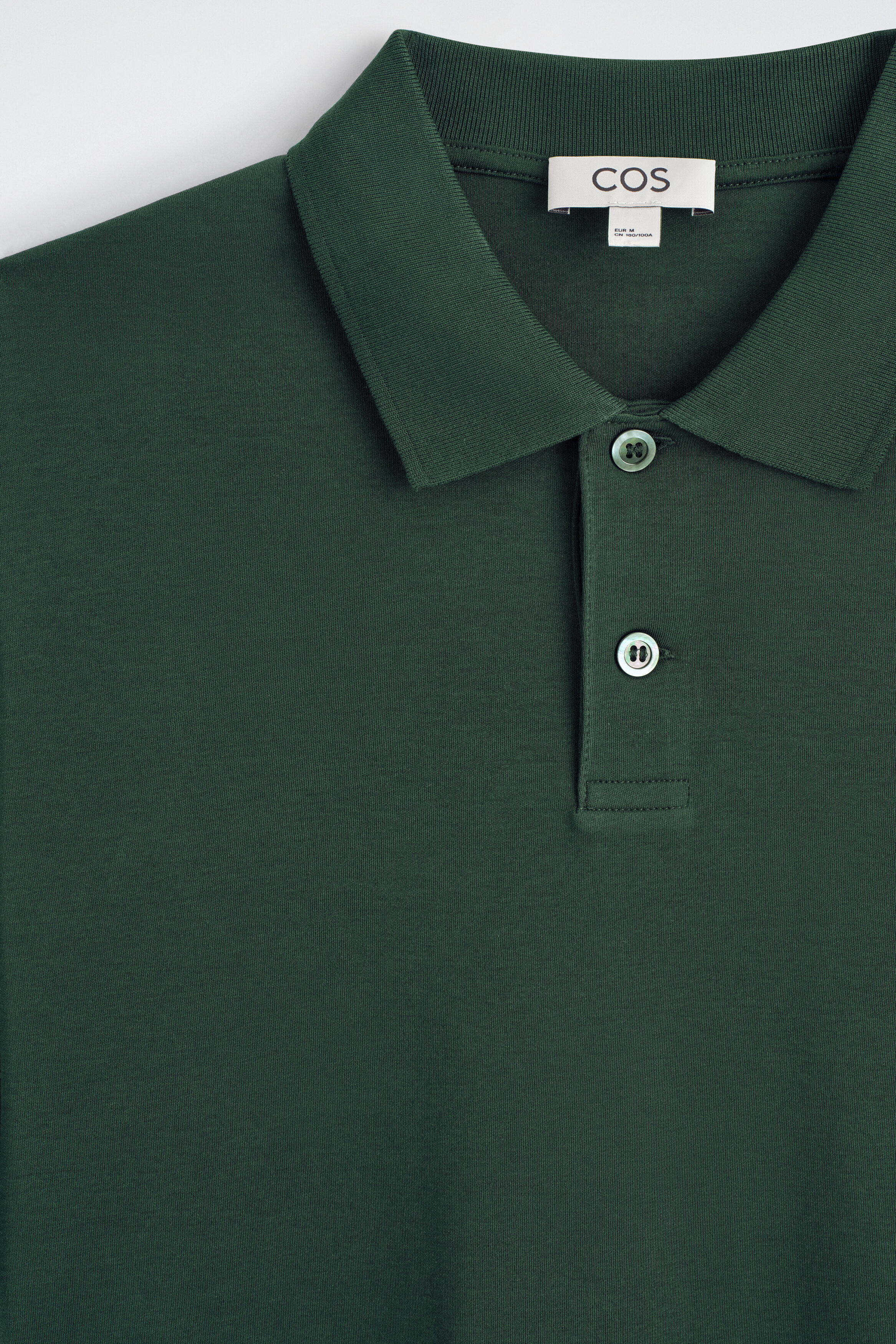 INTERLOCK COTTON POLO SHIRT - DARK GREEN