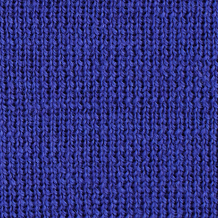 MERINO WOOL ZIP-UP POLO SHIRT - COBALT BLUE