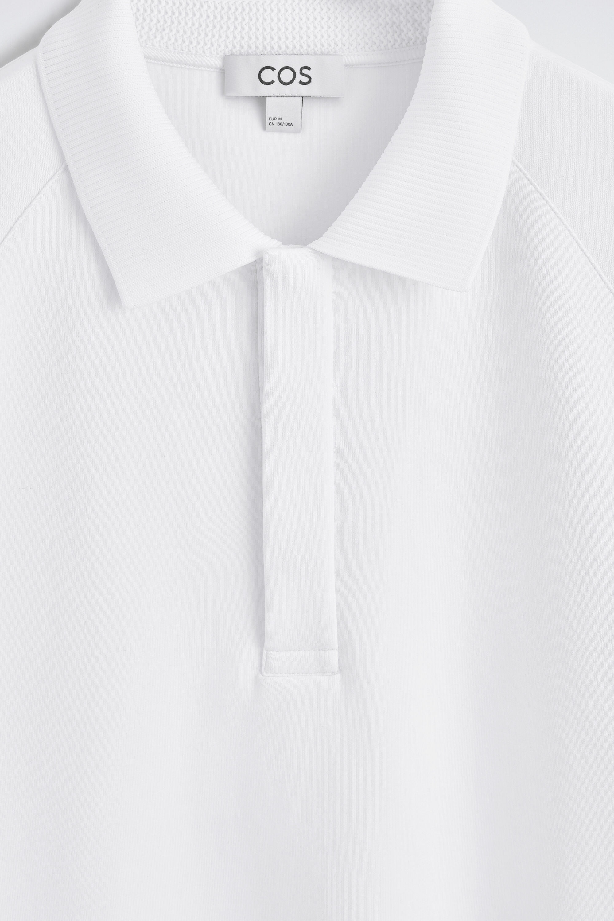 SCUBA-JERSEY POLO SHIRT - WHITE