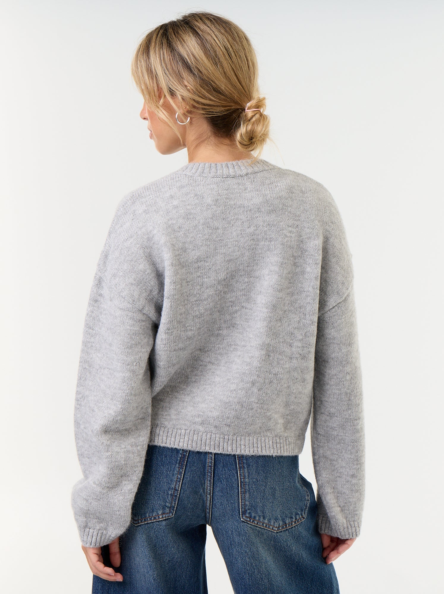 Gilet à manches longues avec boutonnage mandarin - Gris - 4