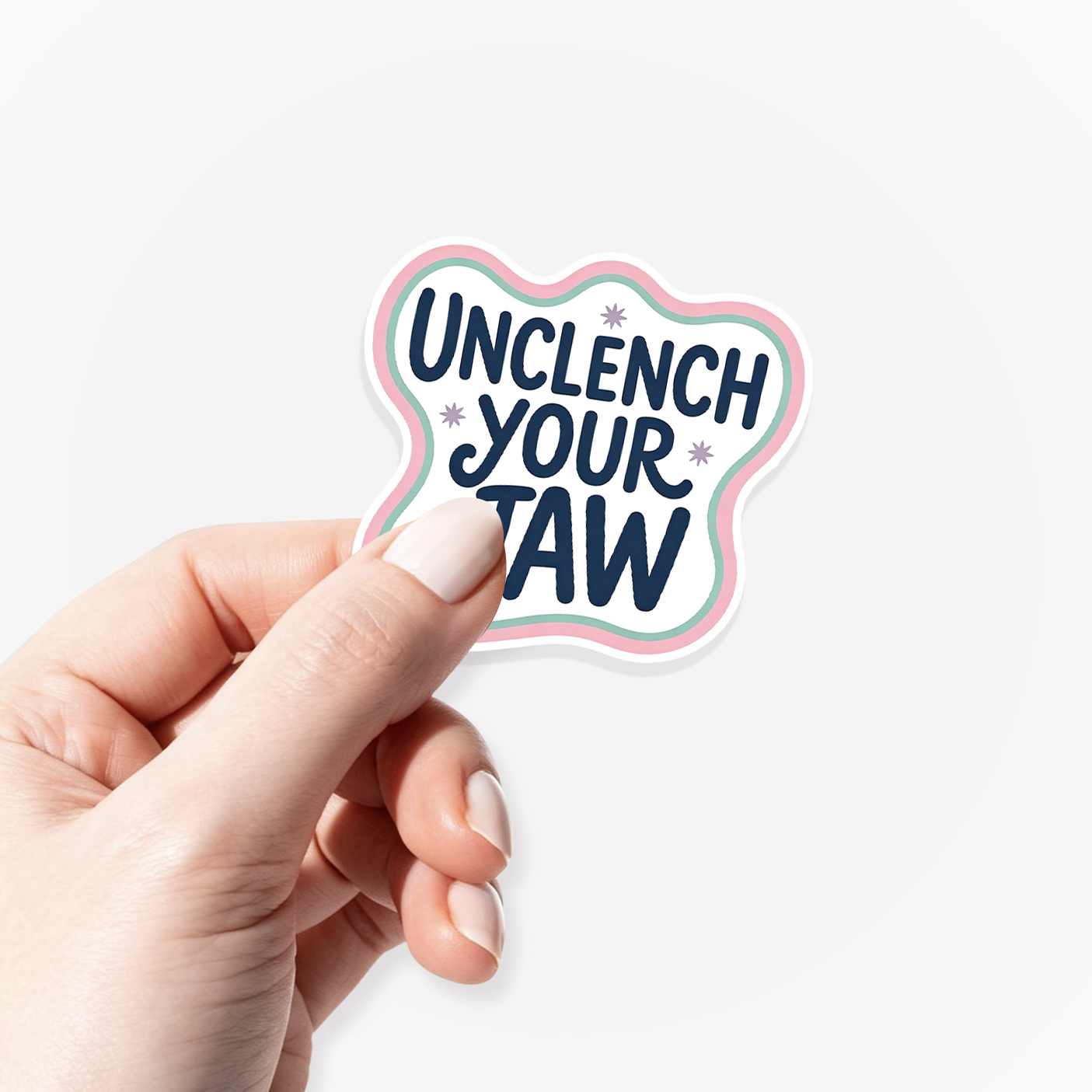 Unclench Your Jaw Sticker Jellypine