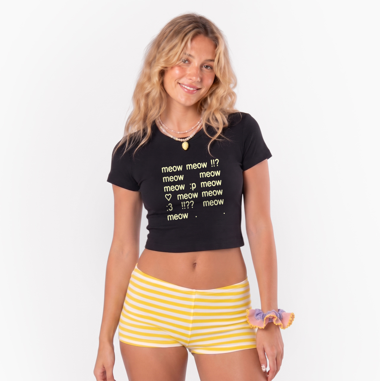 Meow Coquette Kitten Baby Tee