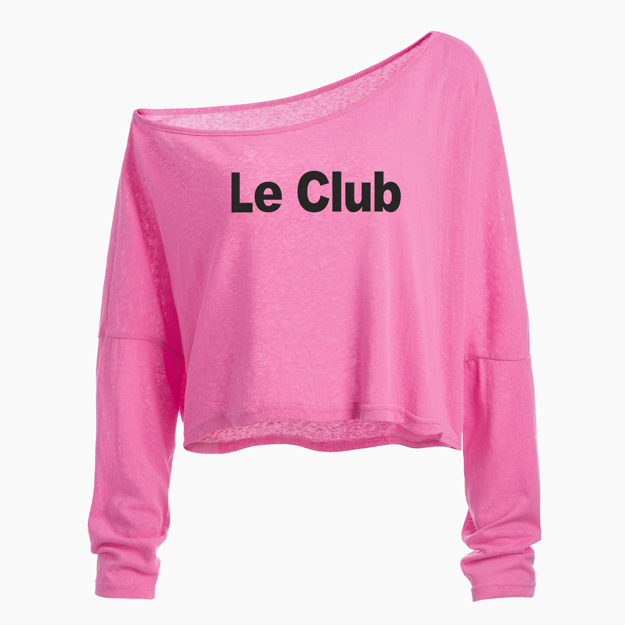 Le Club Off Shoulder Long Sleeve Crop Top