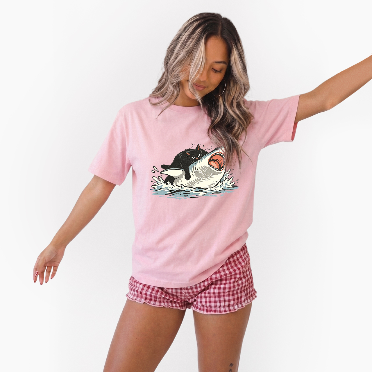 Fat Cat Vs Shark T Shirts
