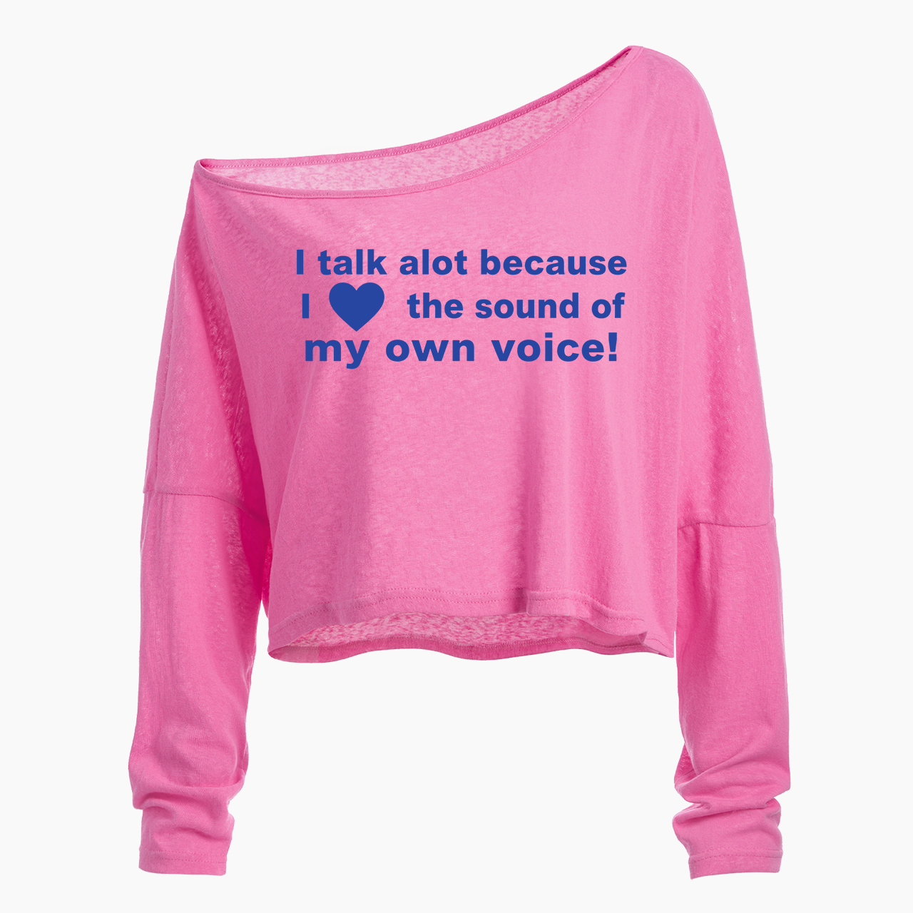 Because I Love the Sound of my own Voice Off Shoulder Long Sleeve Crop Top