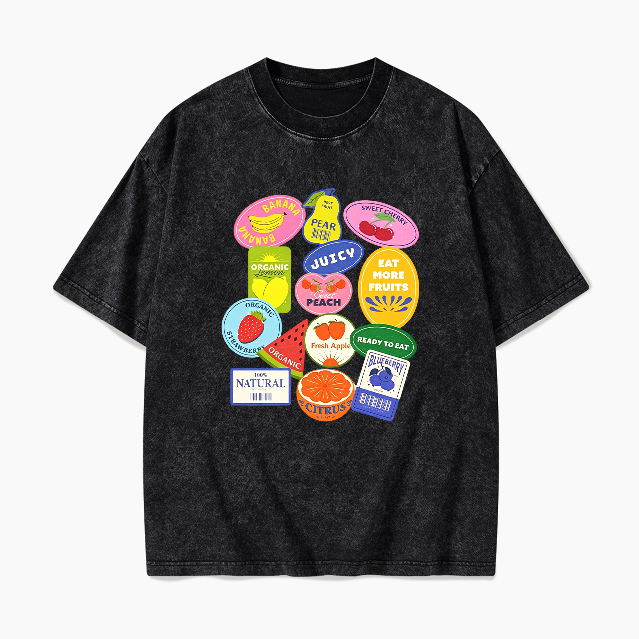 Fruit Stickers Washed Tees