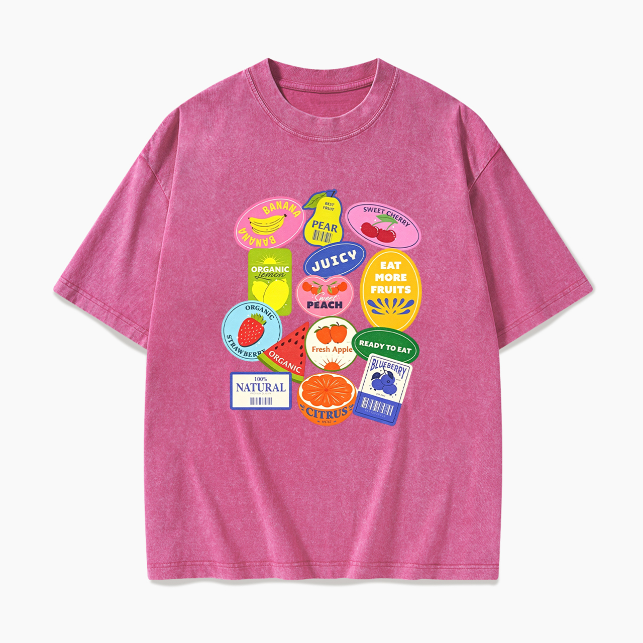 Fruit Stickers Washed Tees