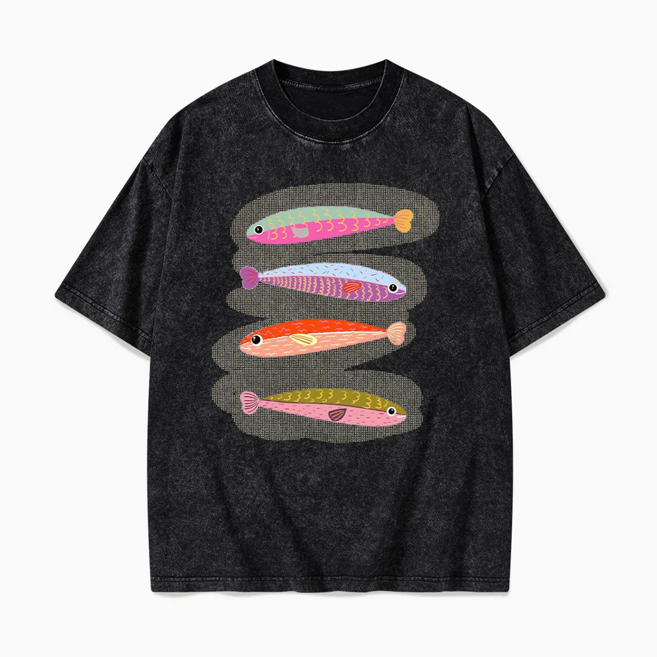 Colorful Fish Washed Tees