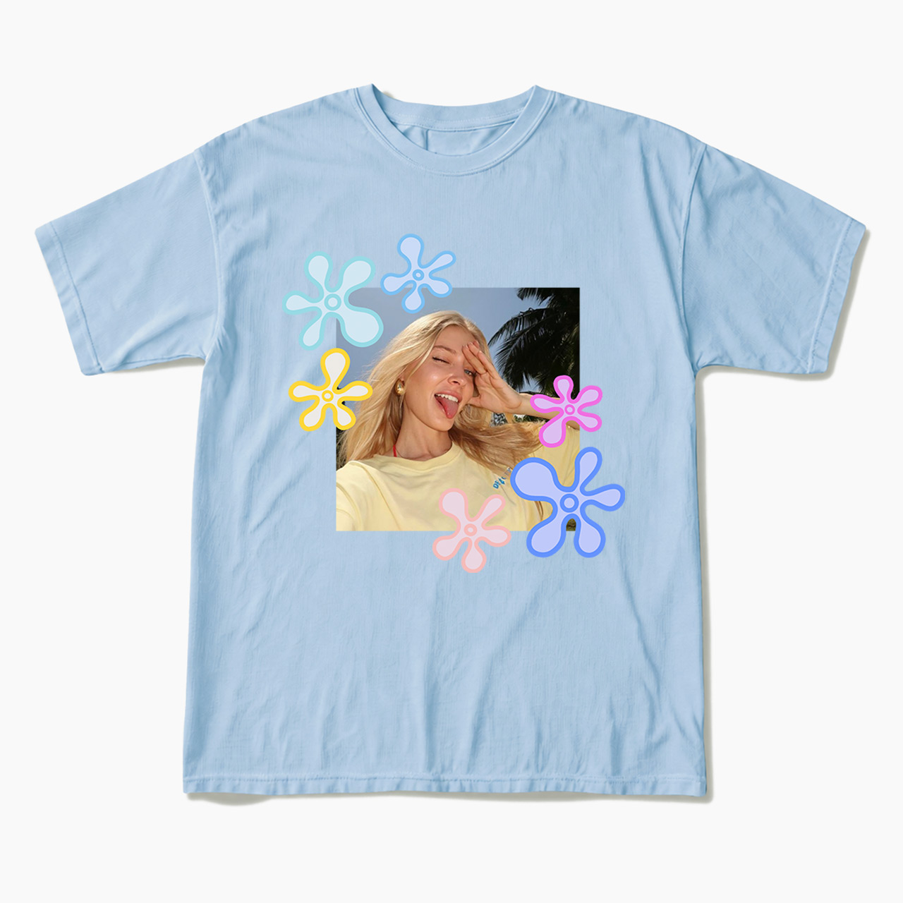 Personalized Flower Photo T Shirts